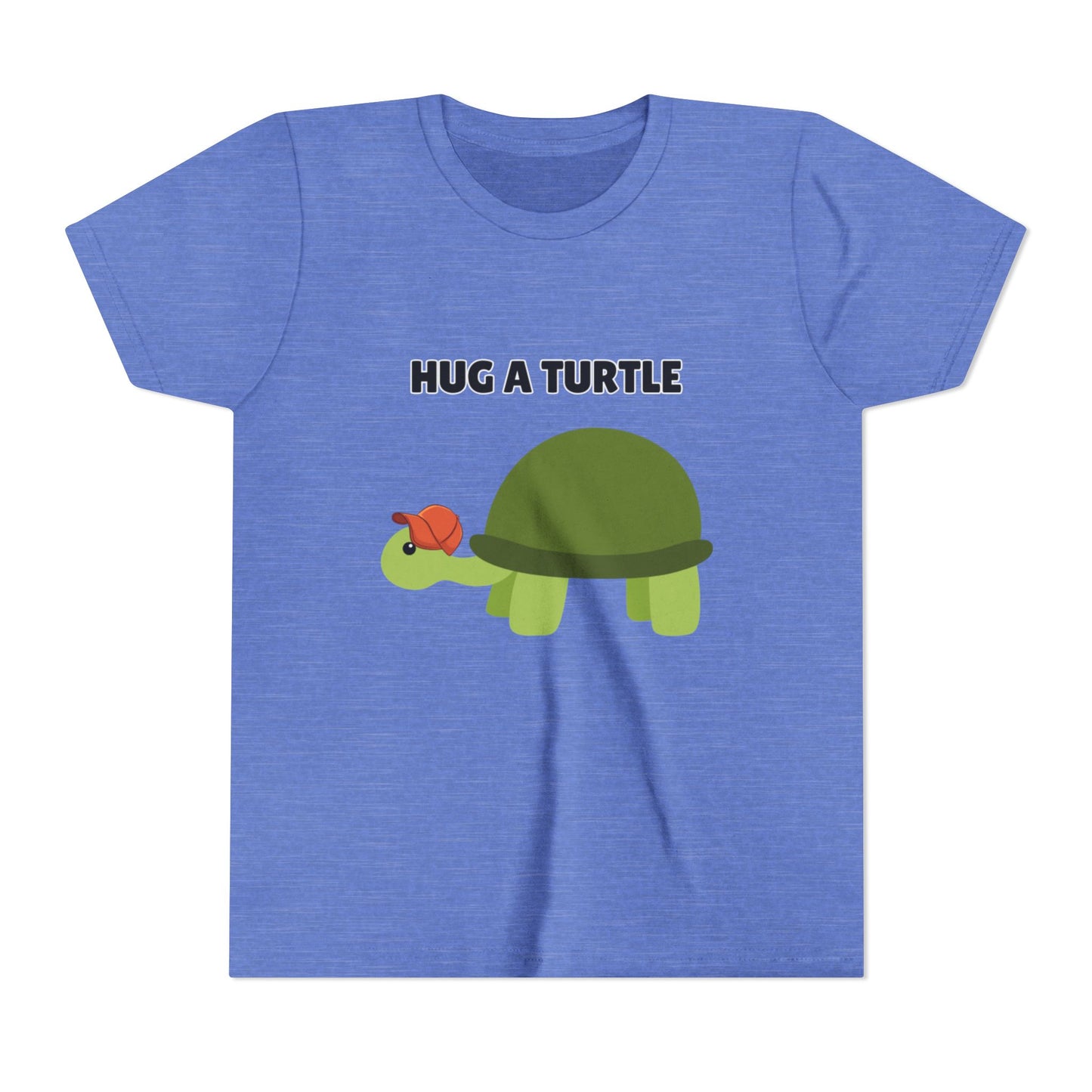 Hug a Turtle Youth Tee - Fun Nature Shirt, Children's Gift, Green Turtle Art, Ocean Conservation, Cute Animal Shirt