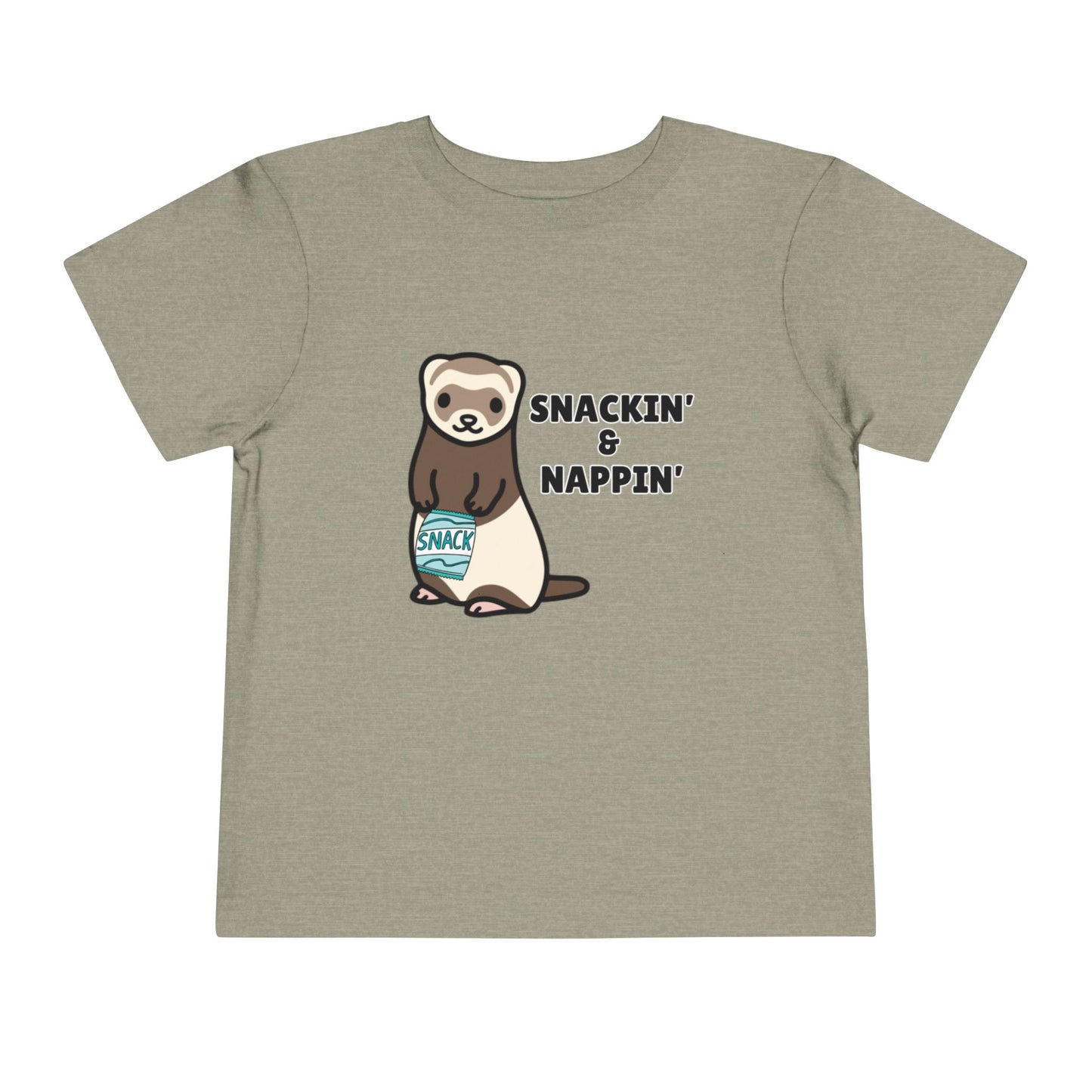 Toddler Sizes: Snackin' and Nappin' Ferret T-Shirt, Adorable Toddler Tee - Snackin' & Nappin', Ferrets, Snacks, Cute Kids Shirt, Birthday Gift, Nursery Wear, Fun Toddler Apparel
