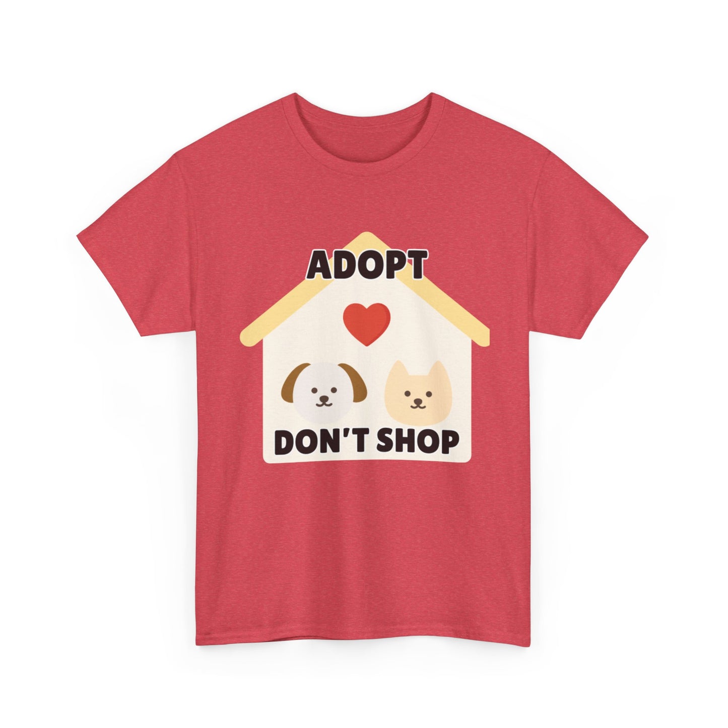 Adult Sizes: Adopt Don't Shop Tee, Animal Lover T-Shirt, Animal Rescue Pet Adoption Awareness Shirt, Unisex Cotton T-Shirt, Gift for Dog Lovers
