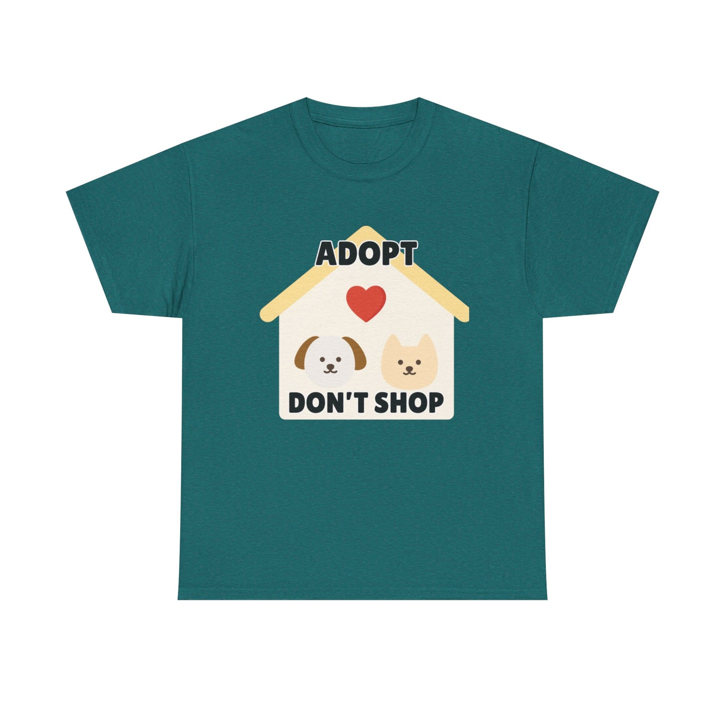 Adult Sizes: Adopt Don't Shop Tee, Animal Lover T-Shirt, Animal Rescue Pet Adoption Awareness Shirt, Unisex Cotton T-Shirt, Gift for Dog Lovers