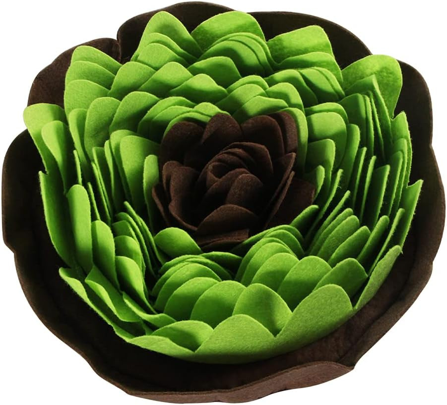 Dog Slow Feeding Mat, Pet Snuffle Mat for Dogs Training Foraging Sniffing Pad Interactive Feed Toy for Cats Dogs Portable Travel Use for Stress Release,Light Green