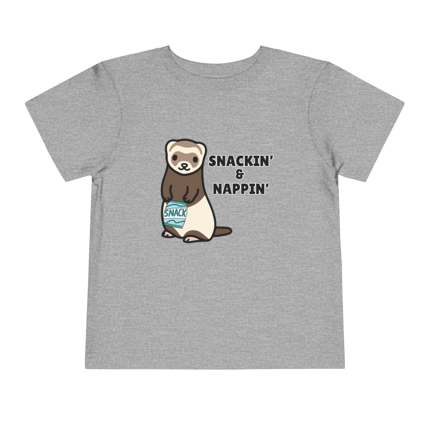 Toddler Sizes: Snackin' and Nappin' Ferret T-Shirt, Adorable Toddler Tee - Snackin' & Nappin', Ferrets, Snacks, Cute Kids Shirt, Birthday Gift, Nursery Wear, Fun Toddler Apparel