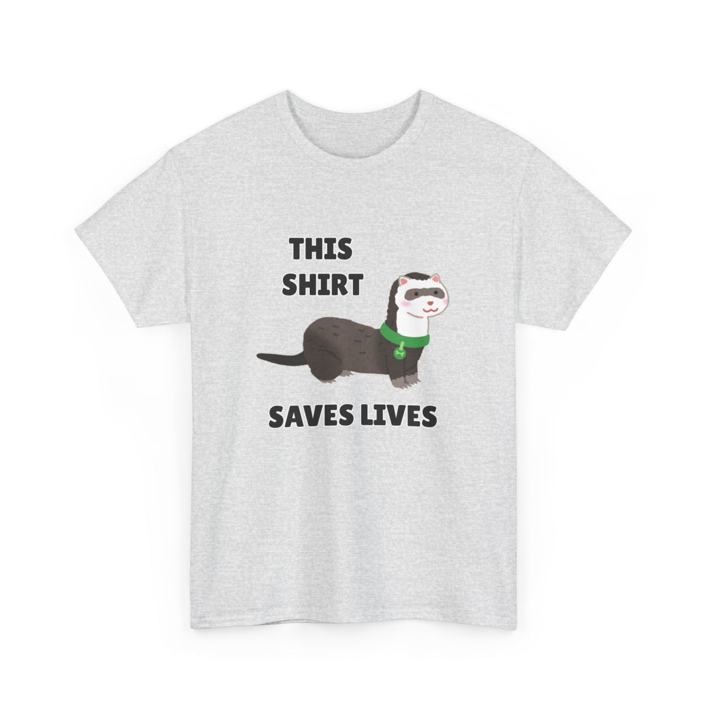 Adult Sizes: This Shirt Saves Lives Cute Animal Rescue Tee, Funny T-Shirt for Animal Lovers, Gift for Pet Adoption, Eco-Friendly Humor Shirt, Unique Casual Wear