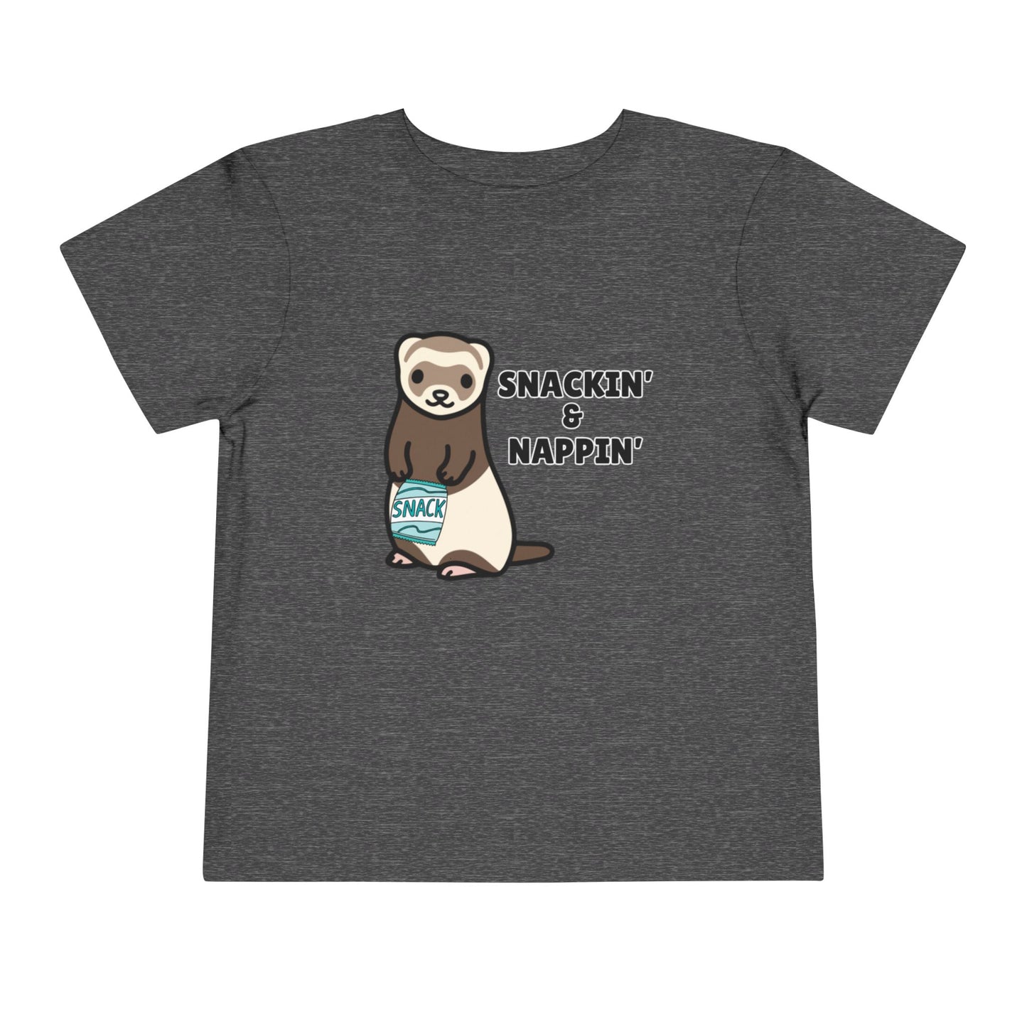 Toddler Sizes: Snackin' and Nappin' Ferret T-Shirt, Adorable Toddler Tee - Snackin' & Nappin', Ferrets, Snacks, Cute Kids Shirt, Birthday Gift, Nursery Wear, Fun Toddler Apparel