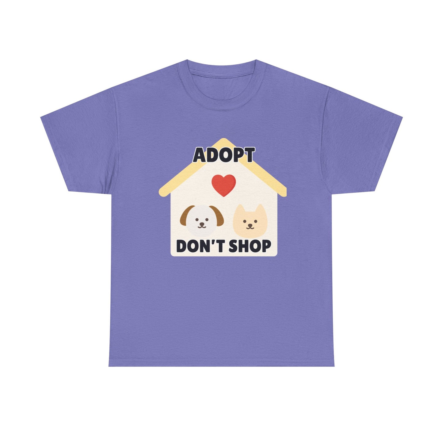 Adult Sizes: Adopt Don't Shop Tee, Animal Lover T-Shirt, Animal Rescue Pet Adoption Awareness Shirt, Unisex Cotton T-Shirt, Gift for Dog Lovers