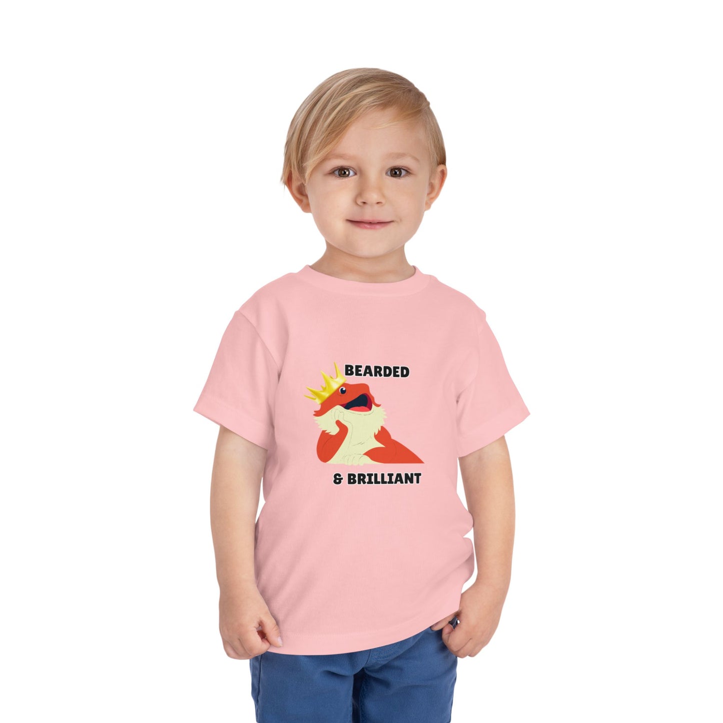 Toddler Sizes: Bearded & Brilliant Bearded Dragon Crown Toddler Tee - Fun Kids Reptile T-Shirt, Playdate Outfit, Unique Toddler Fashion, Cute Child's Clothing