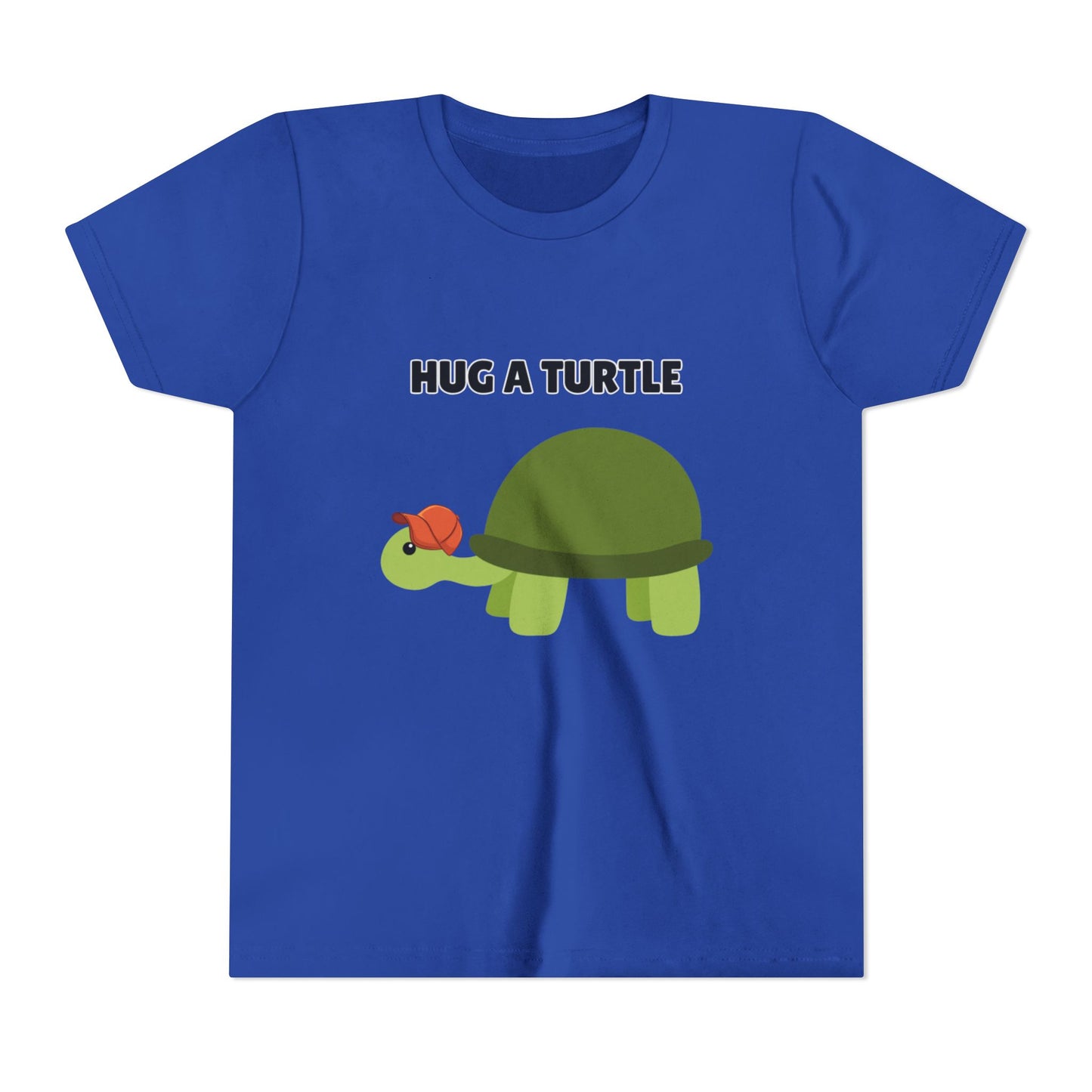 Hug a Turtle Youth Tee - Fun Nature Shirt, Children's Gift, Green Turtle Art, Ocean Conservation, Cute Animal Shirt