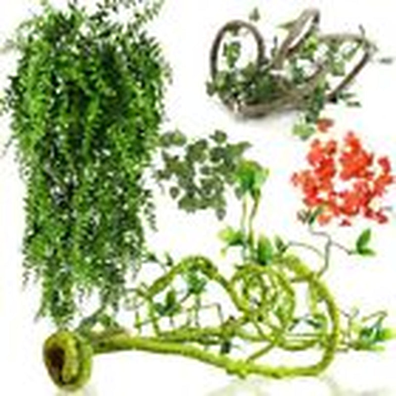 Reptile Vines Plants for Terrarium, Flexible Vines Jungle Climbing Branch