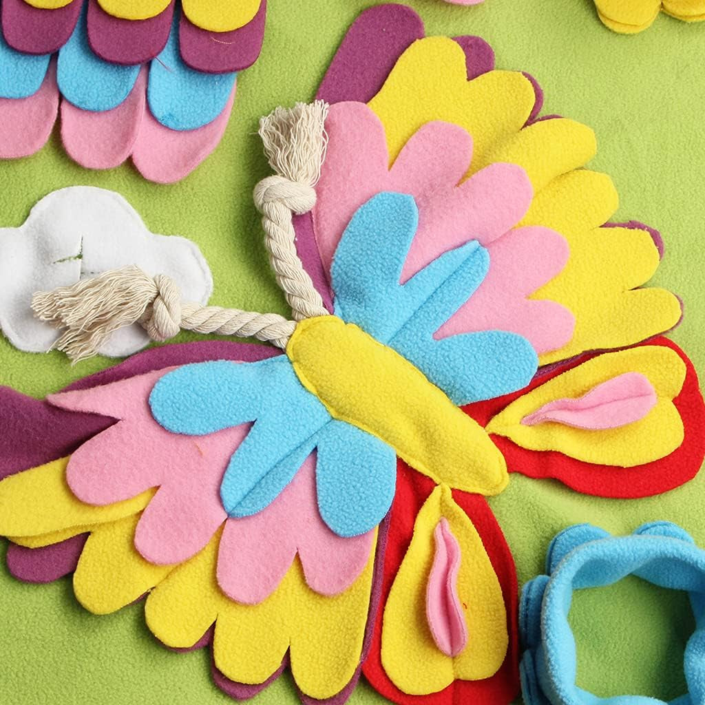 Snuffle Mat Dogs, Slow Feeding Mat for Dogs Durable Training Pad Puzzle Toy for Stress Release,Butterfly