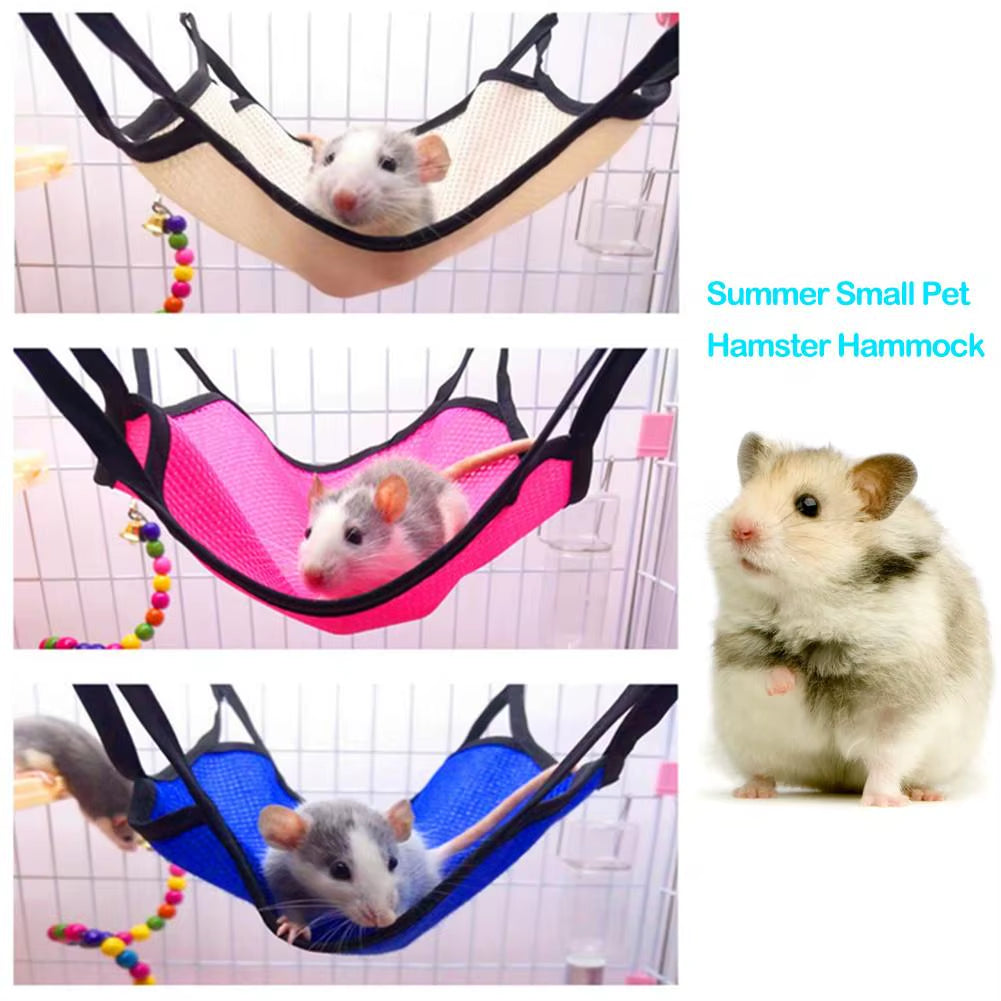 Pet Hammock Soft Summer Breathable Mesh Cloth Chinchilla Squirrel Hanging Nest Hamster Sleeping Bed Small Pets Supplies