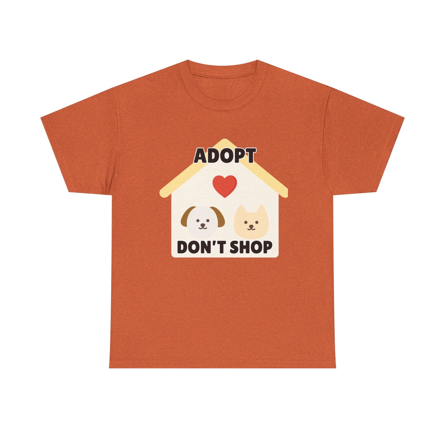 Adult Sizes: Adopt Don't Shop Tee, Animal Lover T-Shirt, Animal Rescue Pet Adoption Awareness Shirt, Unisex Cotton T-Shirt, Gift for Dog Lovers