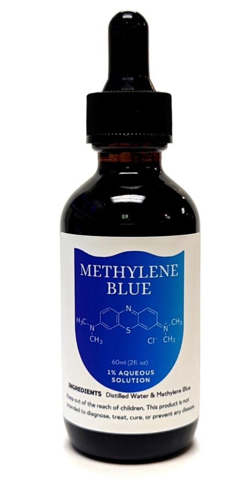 Pure USP Methylene Blue Liquid with Dropper 1% | 600Mg • 2Oz
