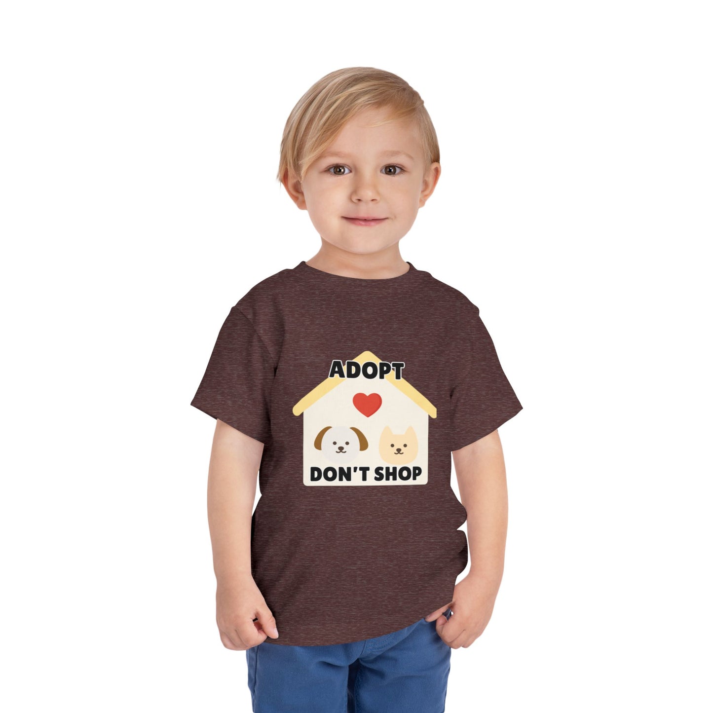 Toddler Sizes: Adopt Don't Shop Toddler Tee, Animal Rescue, Cute Animal Lover Shirt, Kids Apparel, Pet Adoption Awareness, Gift for Animal Lovers