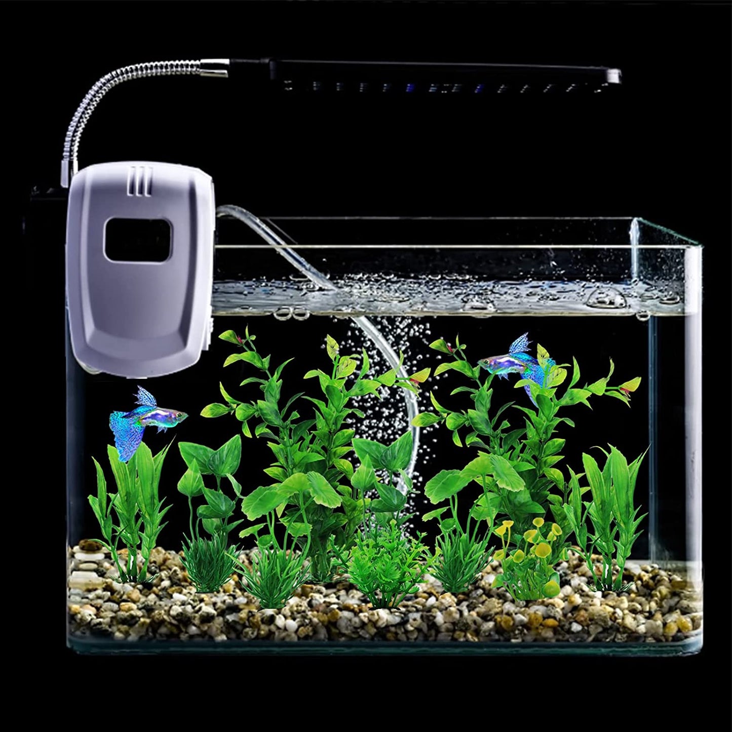 10Pcs Artificial Fish Tank Plants Fake Plastic Water Green Plants Aquarium Decor