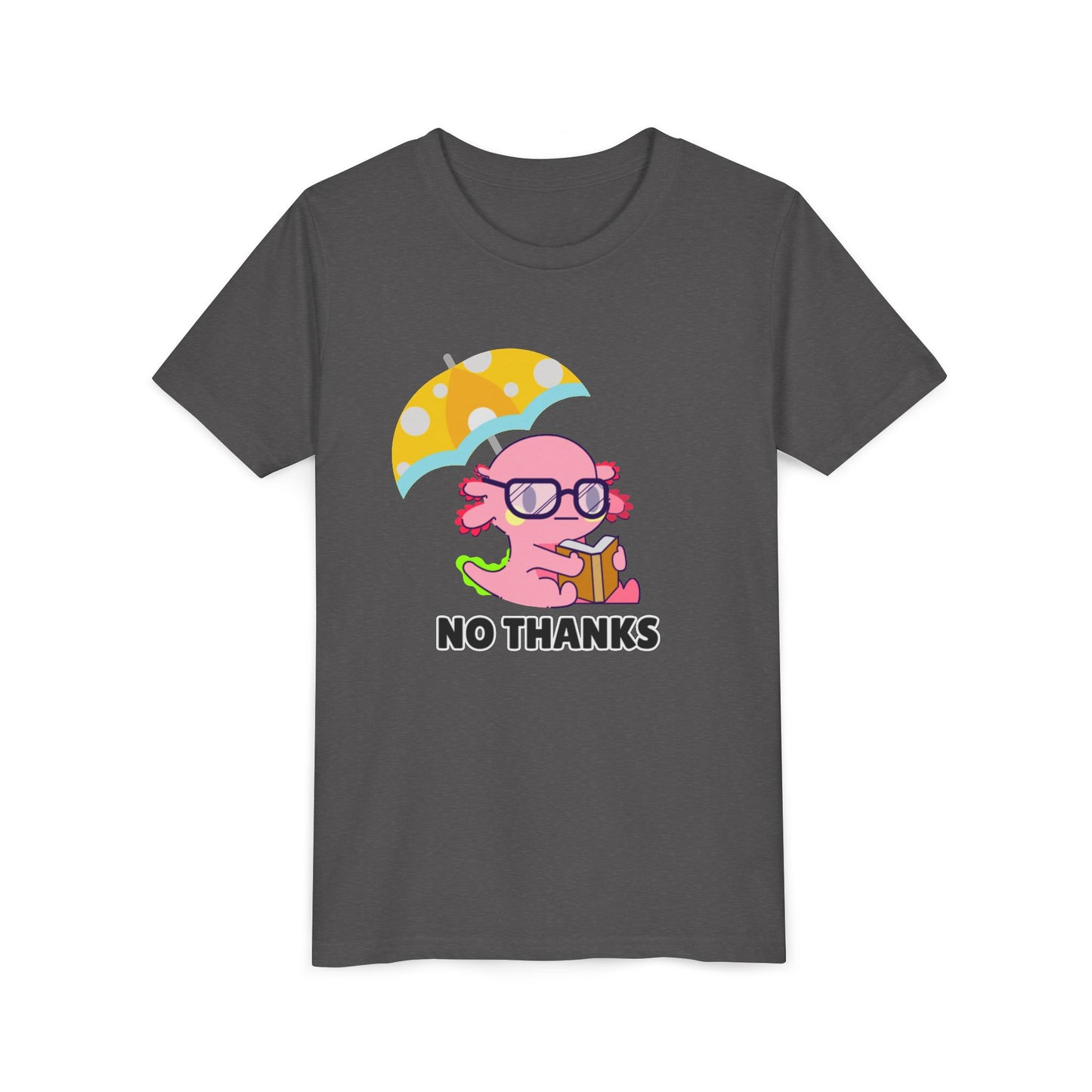 Axolotl "No Thanks" Umbrella Youth Short Sleeve Tee