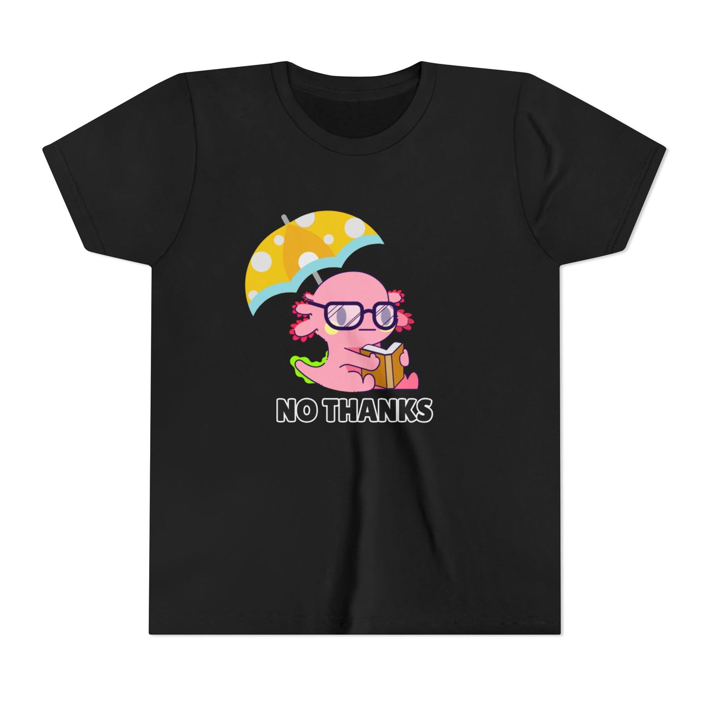 Axolotl "No Thanks" Umbrella Youth Short Sleeve Tee