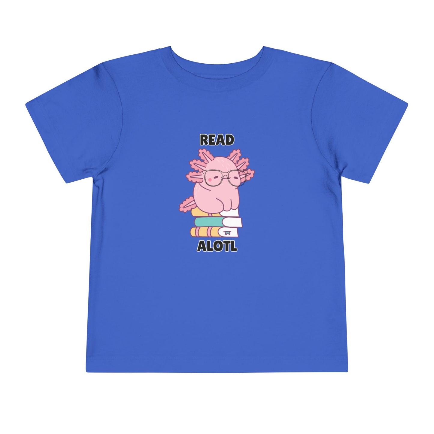 Toddler Sizes: Read Alotl Axolotl Cute Toddler Tee - "Read Alotl" Design, Kids' Short Sleeve T-Shirt, Gift for Book Lovers, Fun Reading Apparel, Toddler Gift Idea