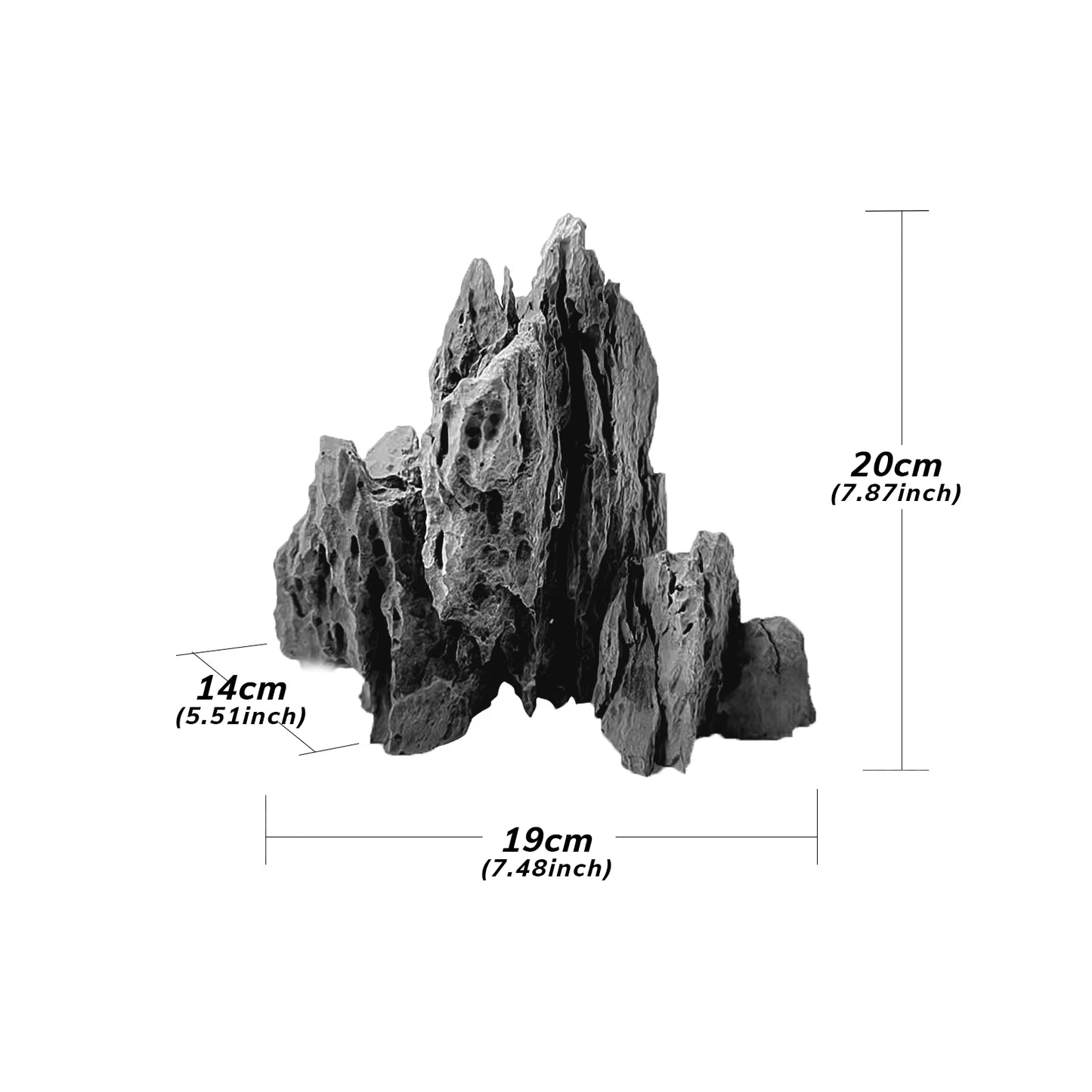 FZONE Aquarium Resin Seiryu Stone Model PH Nature Aquarium Rocks for Aquascaping, Micro-Landscapes