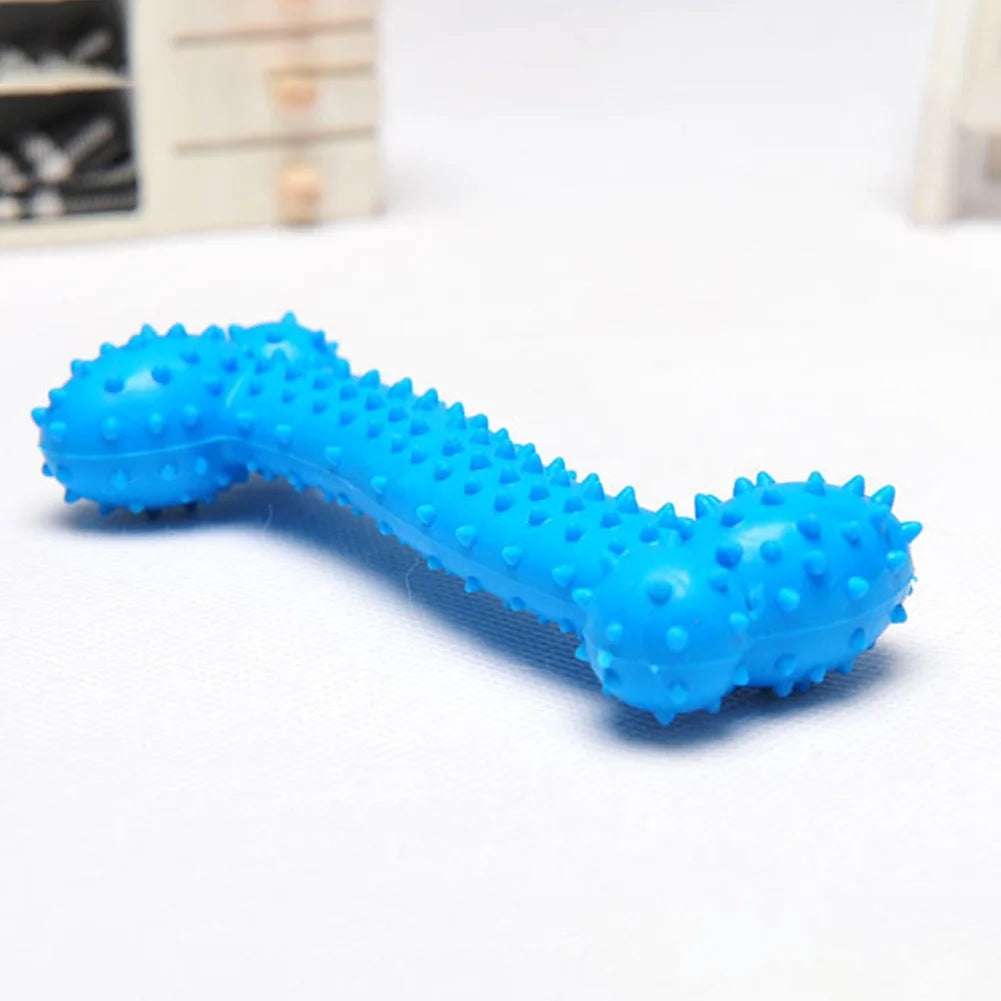 Dog Toys, Durable TPR Dog Chew Toys for Aggressive Flavored Tough Natural Rubber & Teeth Cleaning Chewing Bones for Large Dogs, Random Color