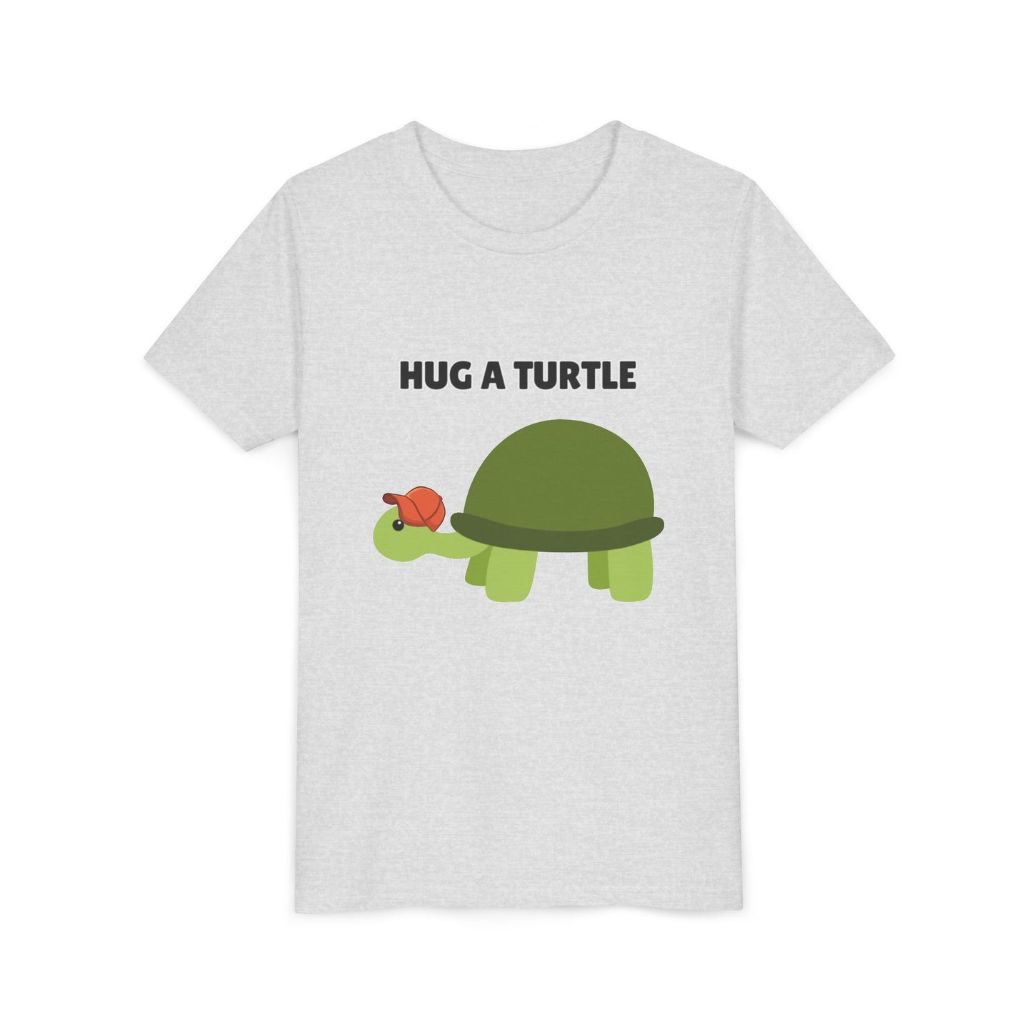 Hug a Turtle Youth Tee - Fun Nature Shirt, Children's Gift, Green Turtle Art, Ocean Conservation, Cute Animal Shirt