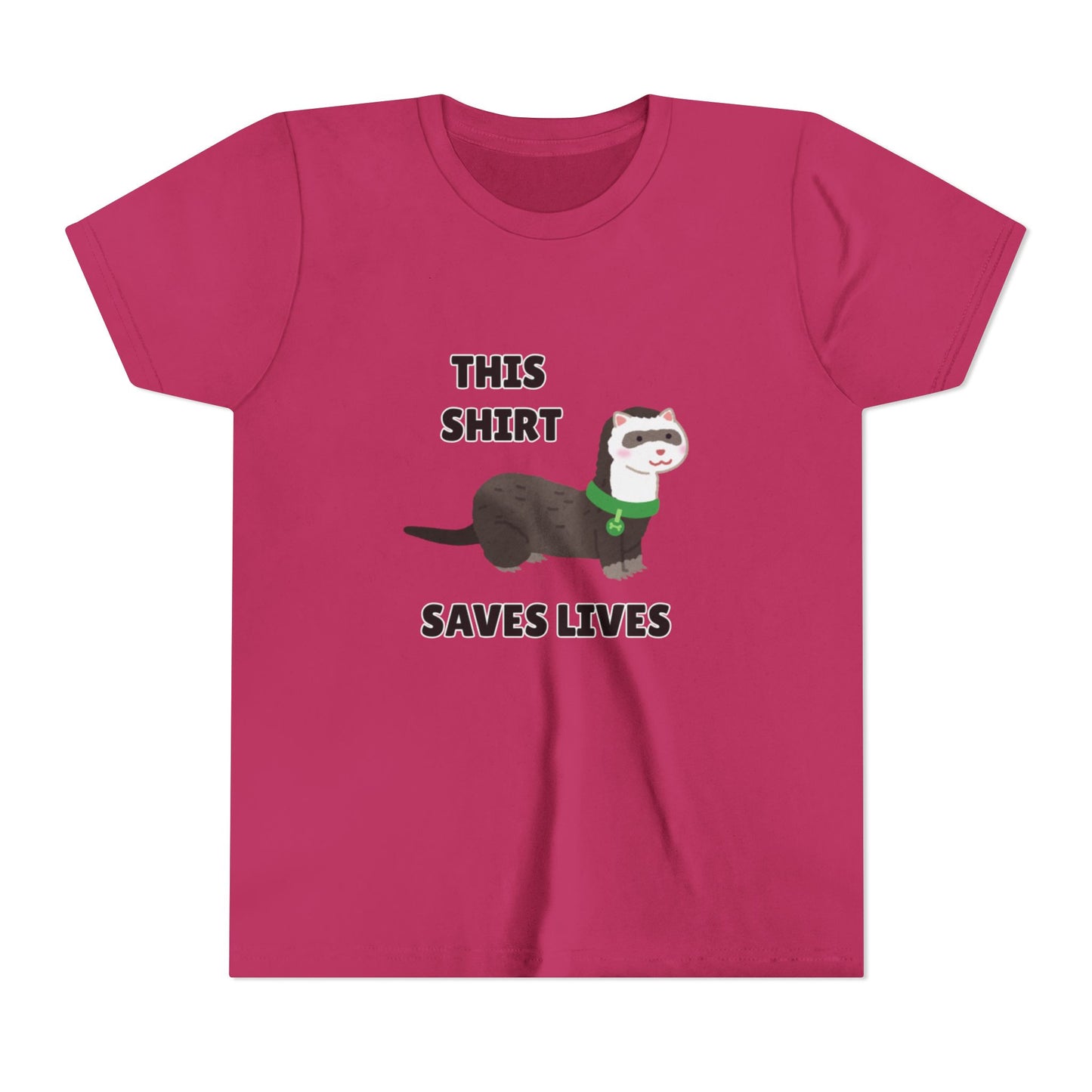 Funny Animal Youth Tee, 'This Shirt Saves Lives' T-Shirt, Cute Kids Shirt, Animal Lover Gift, Animal Rescue