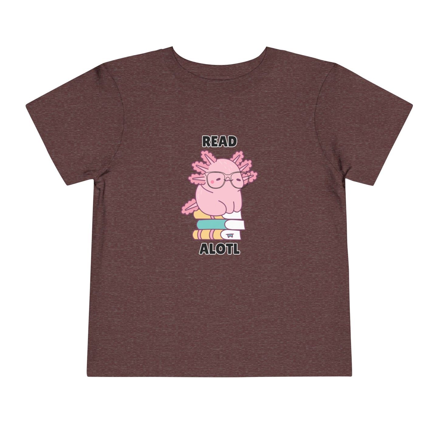 Toddler Sizes: Read Alotl Axolotl Cute Toddler Tee - "Read Alotl" Design, Kids' Short Sleeve T-Shirt, Gift for Book Lovers, Fun Reading Apparel, Toddler Gift Idea