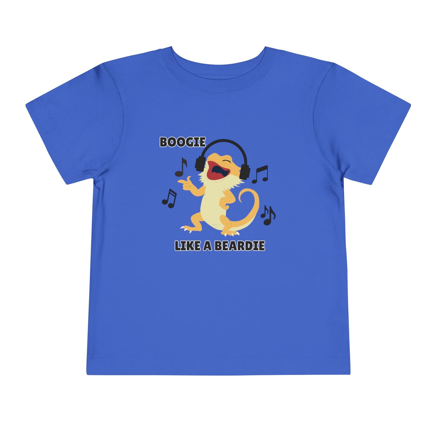 Toddler Sizes: Boogie like a Beardie Bearded Dragon Music Tee - Boogie Like A Beardie, Fun Kids T-Shirt, Playful Party Wear, Gift for Little Ones, Cute Summer Outfit