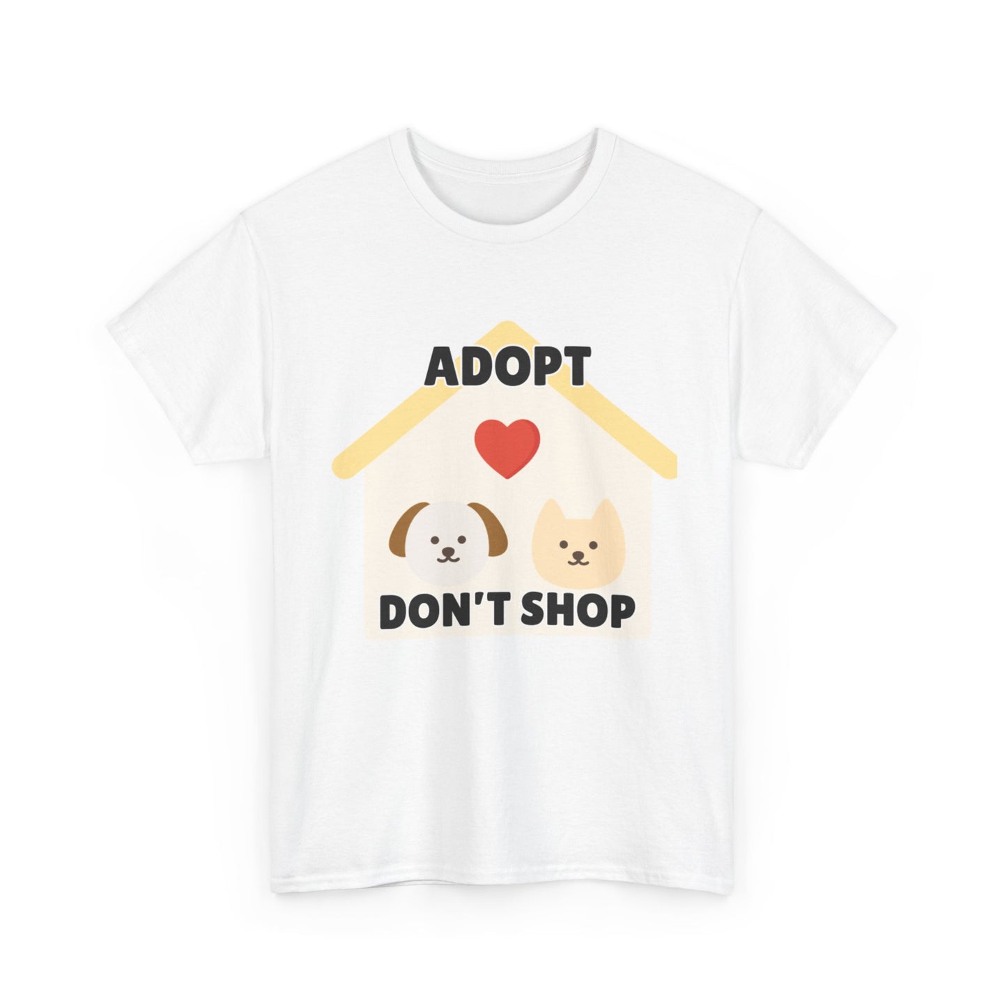 Adult Sizes: Adopt Don't Shop Tee, Animal Lover T-Shirt, Animal Rescue Pet Adoption Awareness Shirt, Unisex Cotton T-Shirt, Gift for Dog Lovers