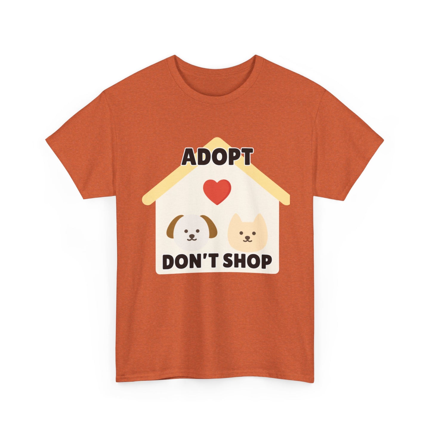 Adult Sizes: Adopt Don't Shop Tee, Animal Lover T-Shirt, Animal Rescue Pet Adoption Awareness Shirt, Unisex Cotton T-Shirt, Gift for Dog Lovers