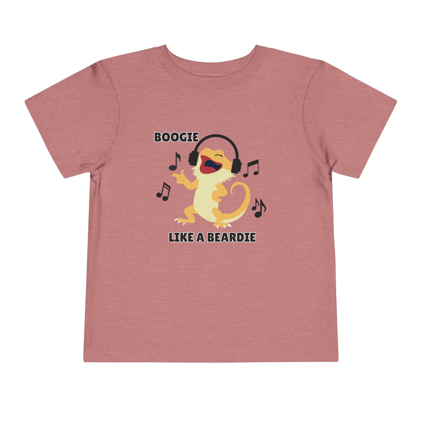 Toddler Sizes: Boogie like a Beardie Bearded Dragon Music Tee - Boogie Like A Beardie, Fun Kids T-Shirt, Playful Party Wear, Gift for Little Ones, Cute Summer Outfit