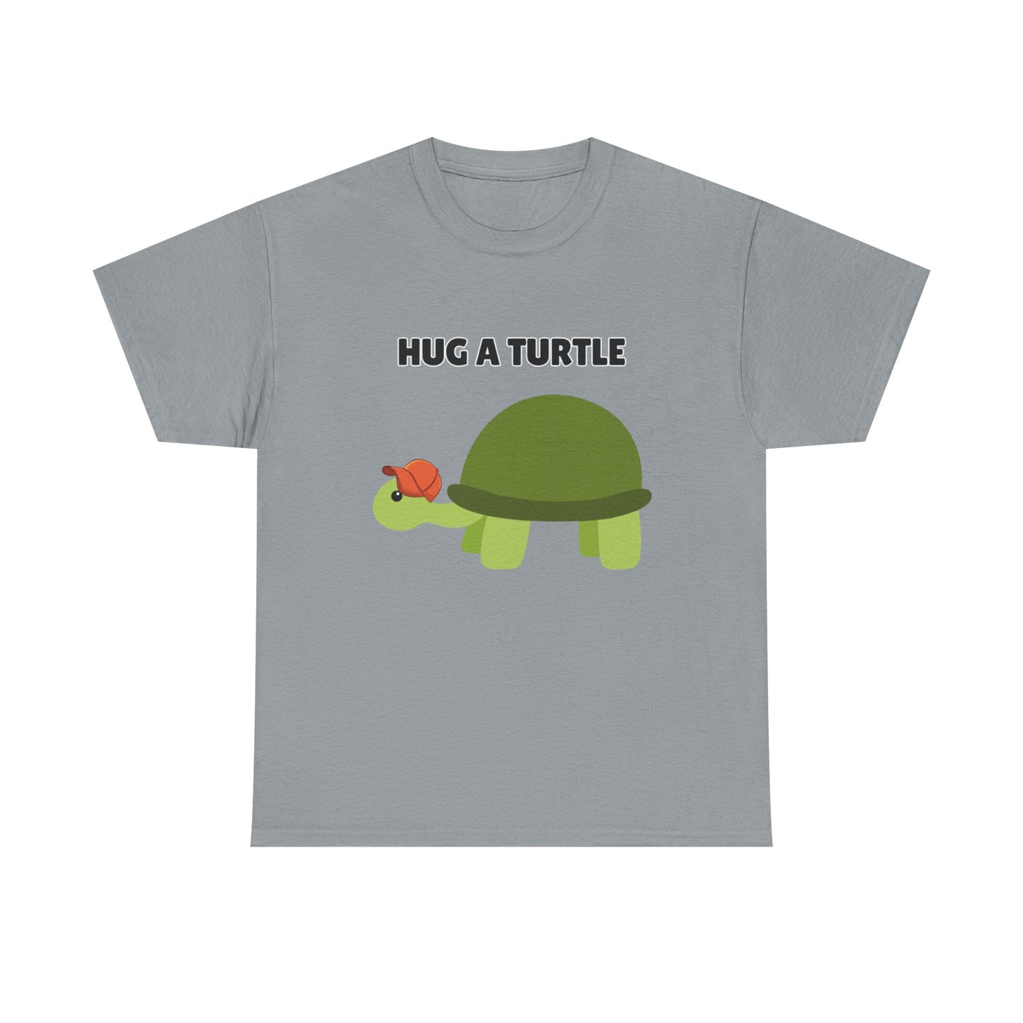 Adult Sizes: Hug a Turtle Unisex Tee | Cute Animal Shirt, Eco-Friendly Fashion, Turtle Lover Gift, Sustainable Apparel, Fun Graphic Tee