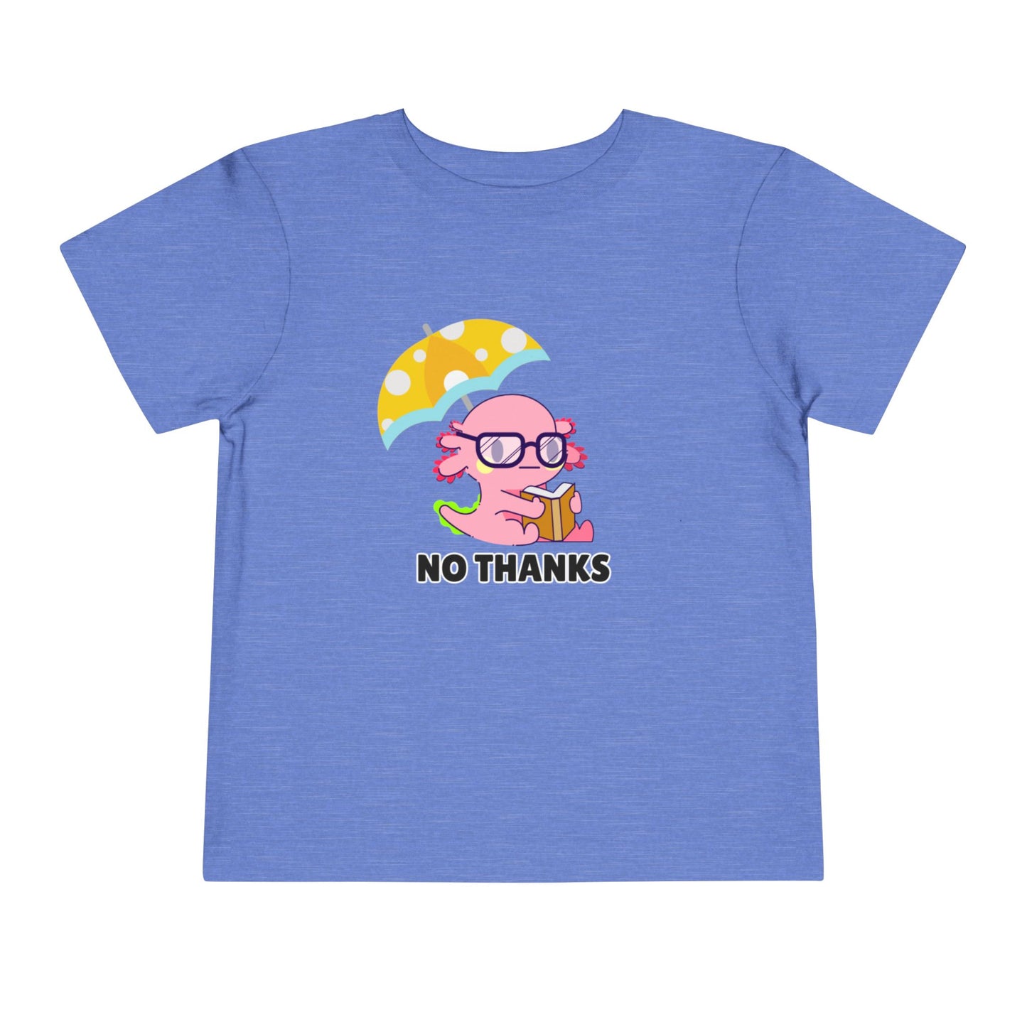 Toddler Sizes: Axolotl "No Thanks" Umbrella T-Shirt, Playful Toddler Tee - 'No Thanks' | Cute Kids Shirt, Funny Toddler Gift, Summer T-Shirt, Casual Wear, Kid's Clothing