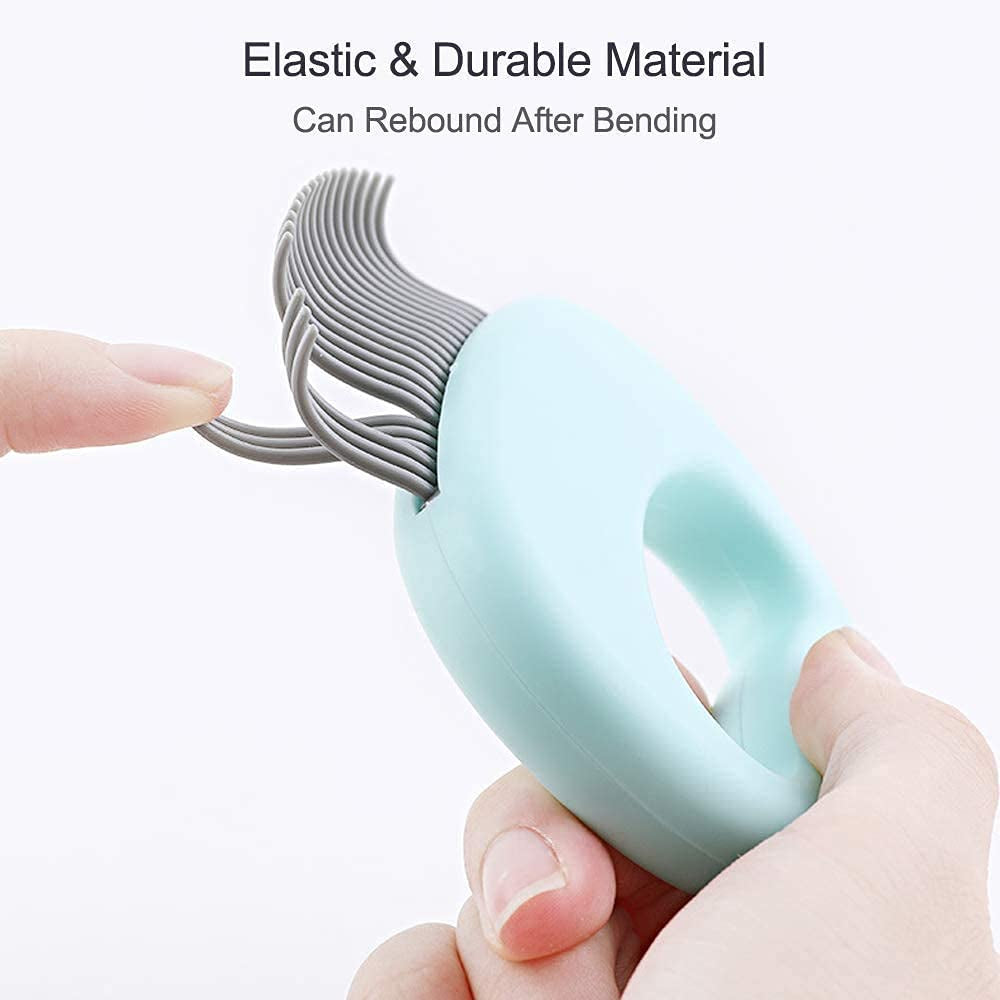 Cat Comb Massager Pet Hair Removal Massage Shell Comb Massage Tool (Blue)