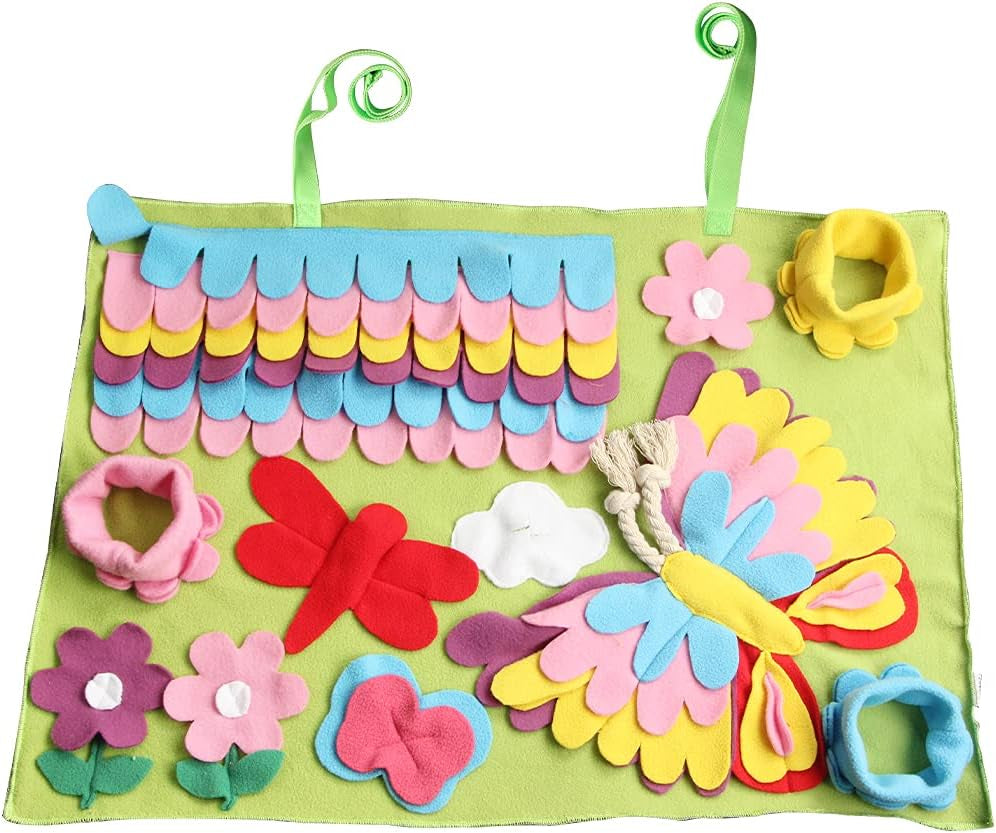 Snuffle Mat Dogs, Slow Feeding Mat for Dogs Durable Training Pad Puzzle Toy for Stress Release,Butterfly