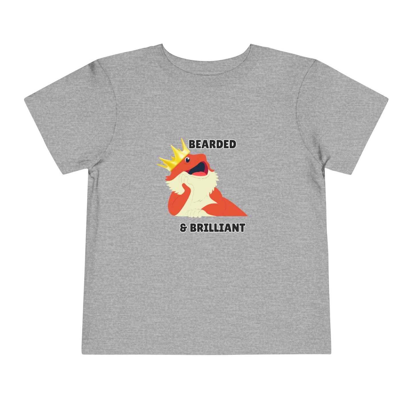 Toddler Sizes: Bearded & Brilliant Bearded Dragon Crown Toddler Tee - Fun Kids Reptile T-Shirt, Playdate Outfit, Unique Toddler Fashion, Cute Child's Clothing