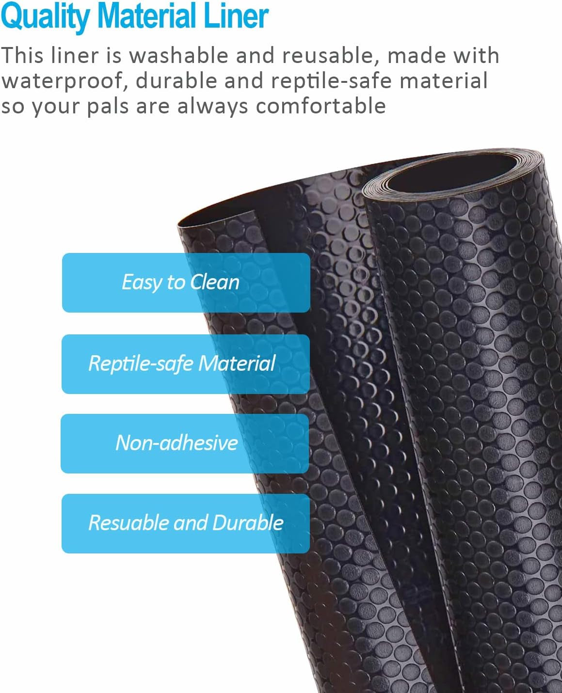 Bearded Dragon Tank Accessories, 120 Gallon Reptile Terrarium Mat Liner, Bearded