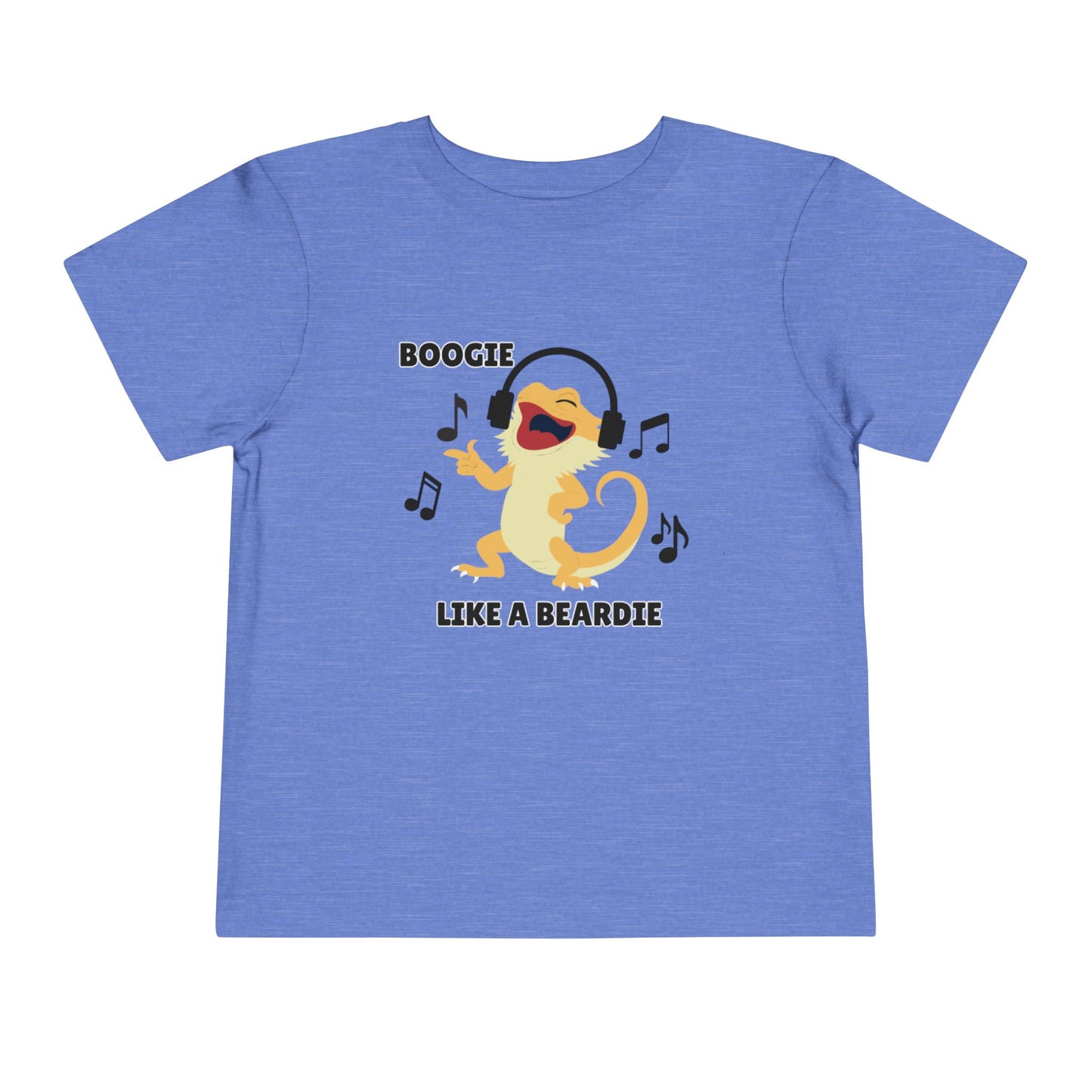 Toddler Sizes: Boogie like a Beardie Bearded Dragon Music Tee - Boogie Like A Beardie, Fun Kids T-Shirt, Playful Party Wear, Gift for Little Ones, Cute Summer Outfit