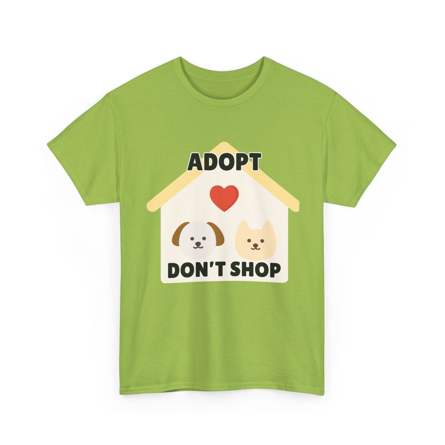 Adult Sizes: Adopt Don't Shop Tee, Animal Lover T-Shirt, Animal Rescue Pet Adoption Awareness Shirt, Unisex Cotton T-Shirt, Gift for Dog Lovers