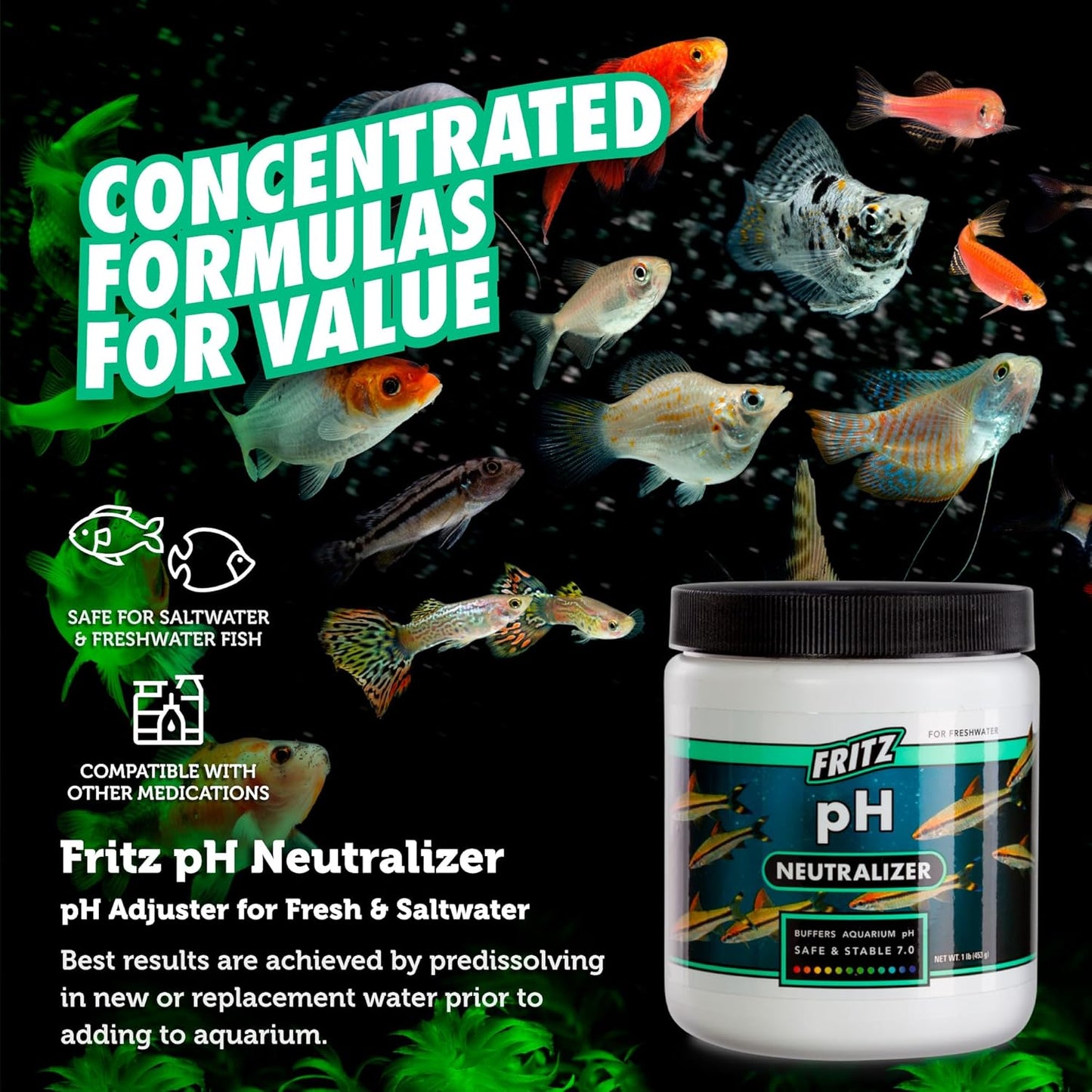 80285 Fritz Ph Neutralizer for Fresh and Salt Water Aquariums, 1-LBS