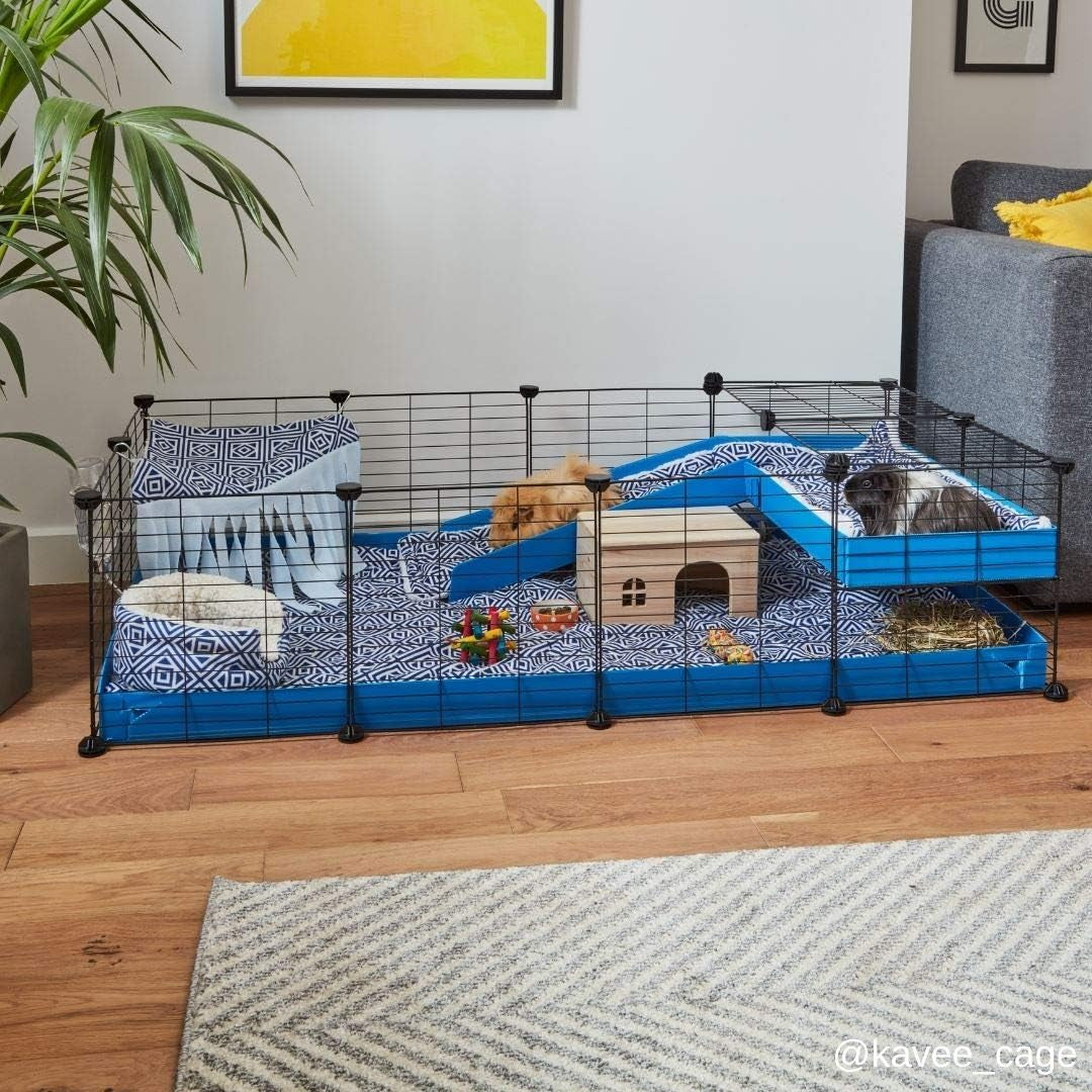 C&C Cage for Guinea Pig 4X2 with Loft & Ramp by - Gray Coroplast
