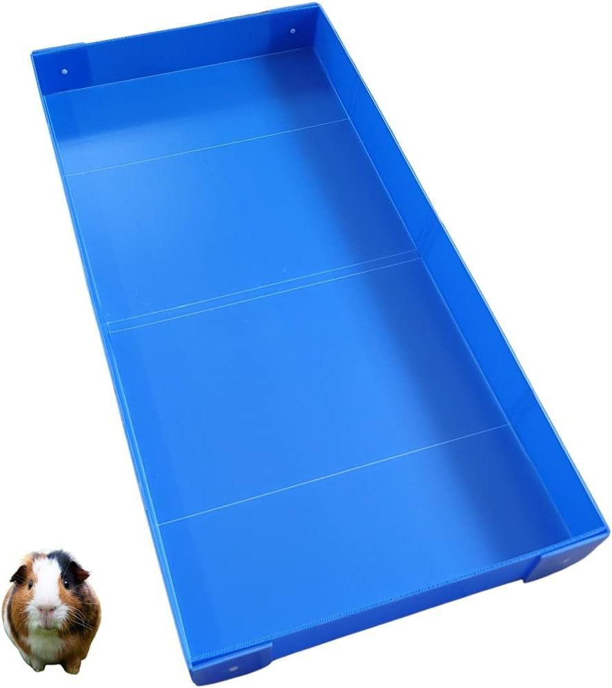 Corrugated Plastic Cage Liner Base for Guinea Pig C&C Cage - for Use with 13.8" Grids ONLY! NOT Measured by Feet- Used with Grid Cages for Guinea Pigs, Hedgehogs, and Rabbits (2X3, Blue)