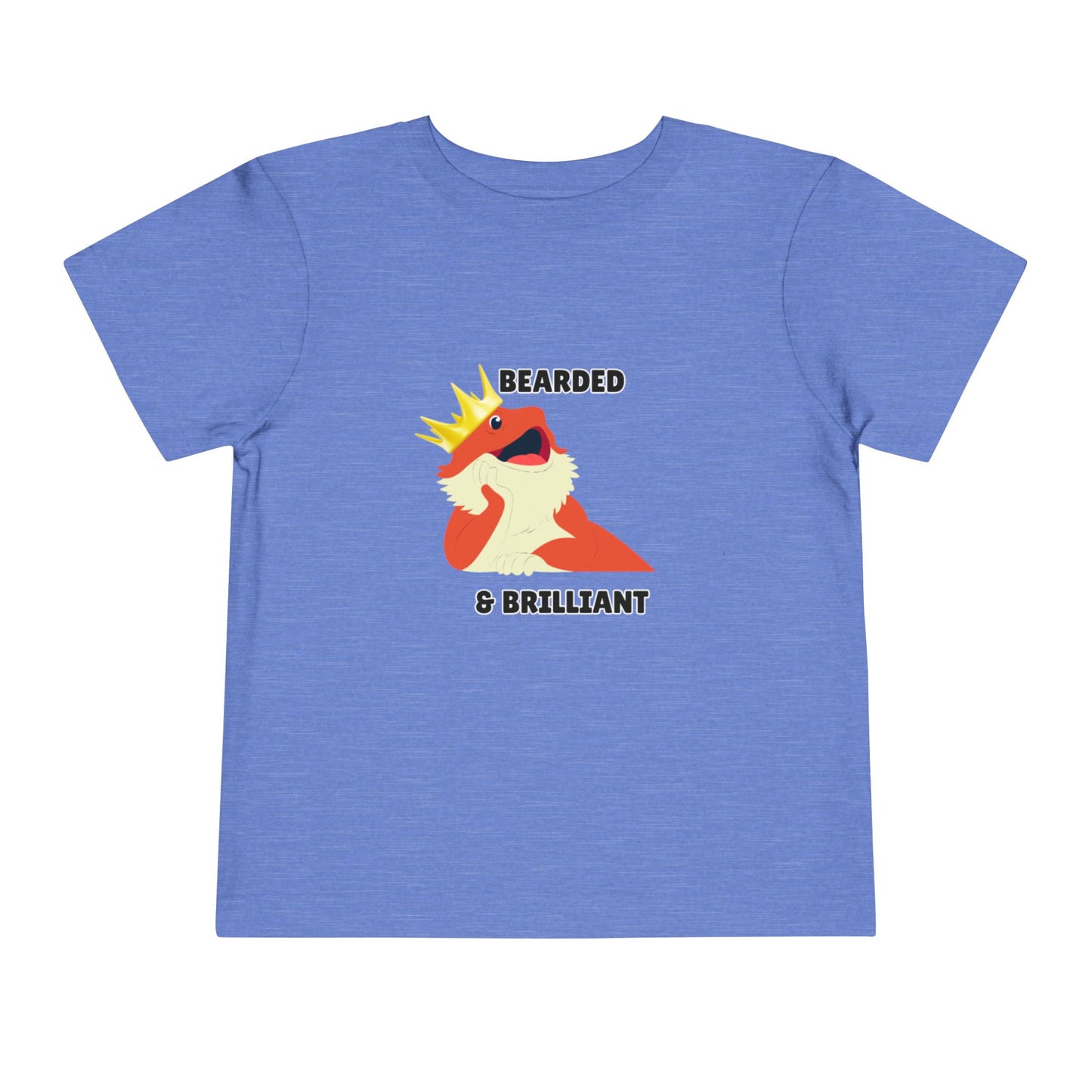 Toddler Sizes: Bearded & Brilliant Bearded Dragon Crown Toddler Tee - Fun Kids Reptile T-Shirt, Playdate Outfit, Unique Toddler Fashion, Cute Child's Clothing
