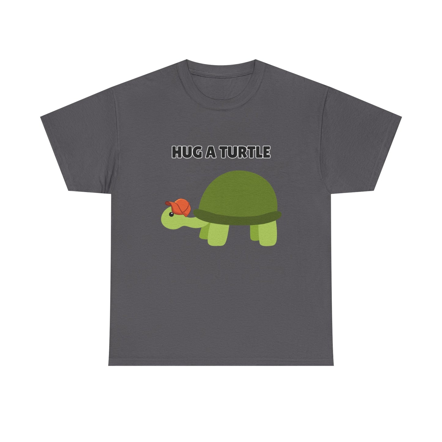 Adult Sizes: Hug a Turtle Unisex Tee | Cute Animal Shirt, Eco-Friendly Fashion, Turtle Lover Gift, Sustainable Apparel, Fun Graphic Tee