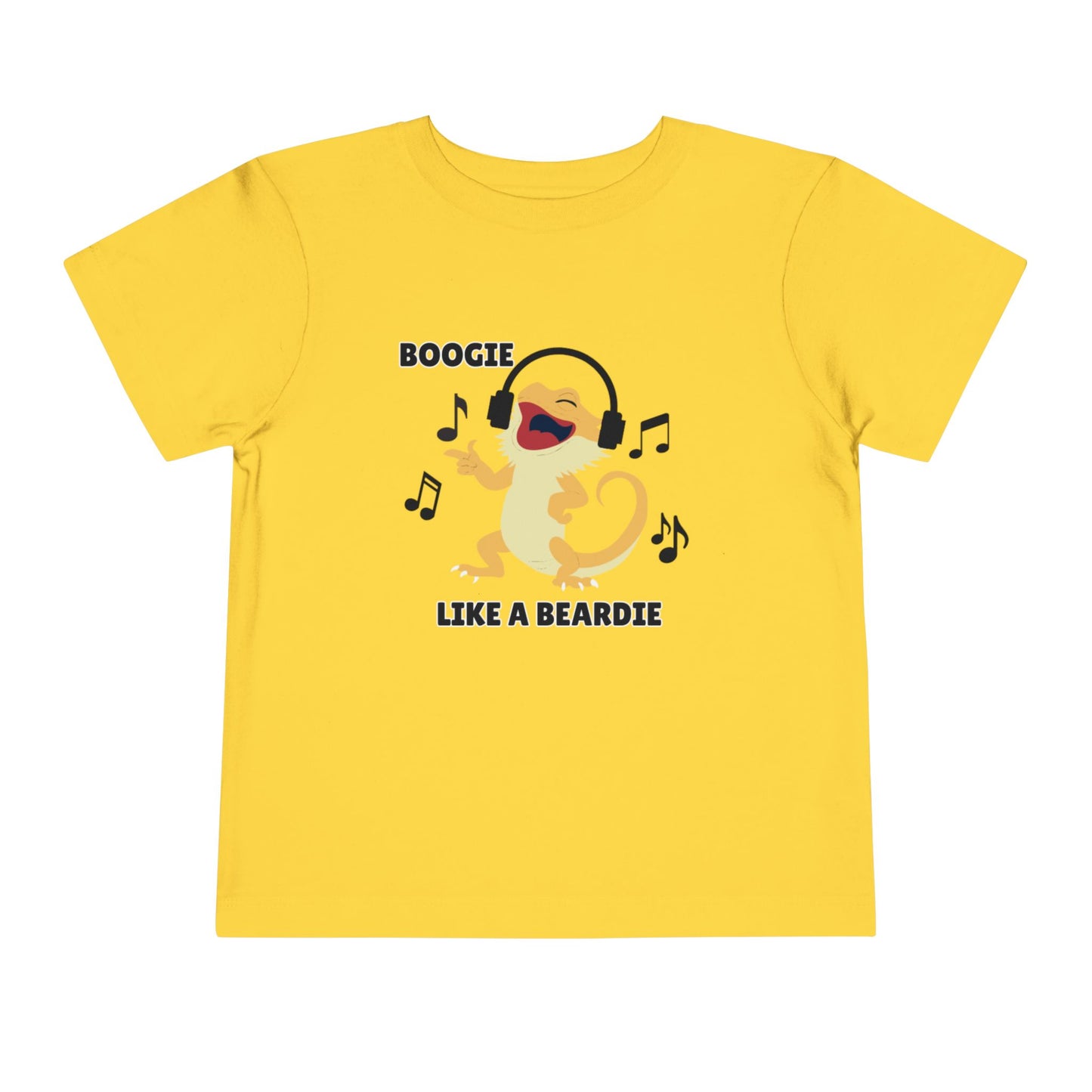 Toddler Sizes: Boogie like a Beardie Bearded Dragon Music Tee - Boogie Like A Beardie, Fun Kids T-Shirt, Playful Party Wear, Gift for Little Ones, Cute Summer Outfit