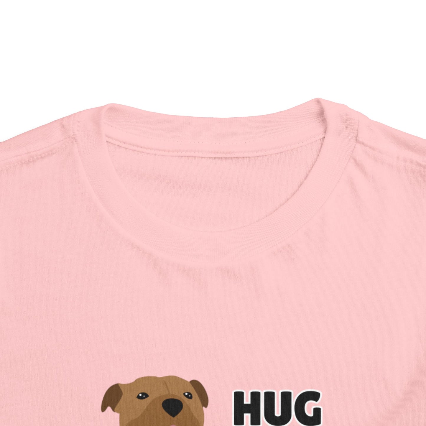 Toddler Sizes: Hug a Pitbull, Animal Rescue, Animal Adoption, Pit Bull Love Tee - Cute Short Sleeve Shirt for Kids, Animal Lovers Gift, Dog Lover Apparel, Playful Toddler Outfit, Funny Pet Tee