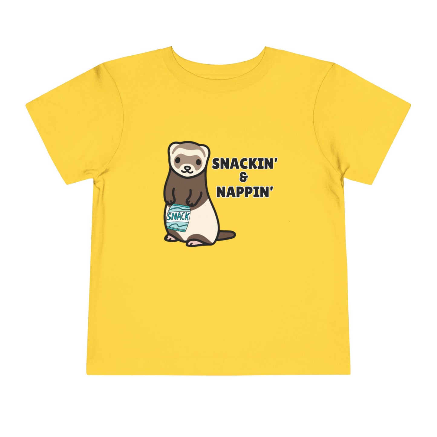 Toddler Sizes: Snackin' and Nappin' Ferret T-Shirt, Adorable Toddler Tee - Snackin' & Nappin', Ferrets, Snacks, Cute Kids Shirt, Birthday Gift, Nursery Wear, Fun Toddler Apparel