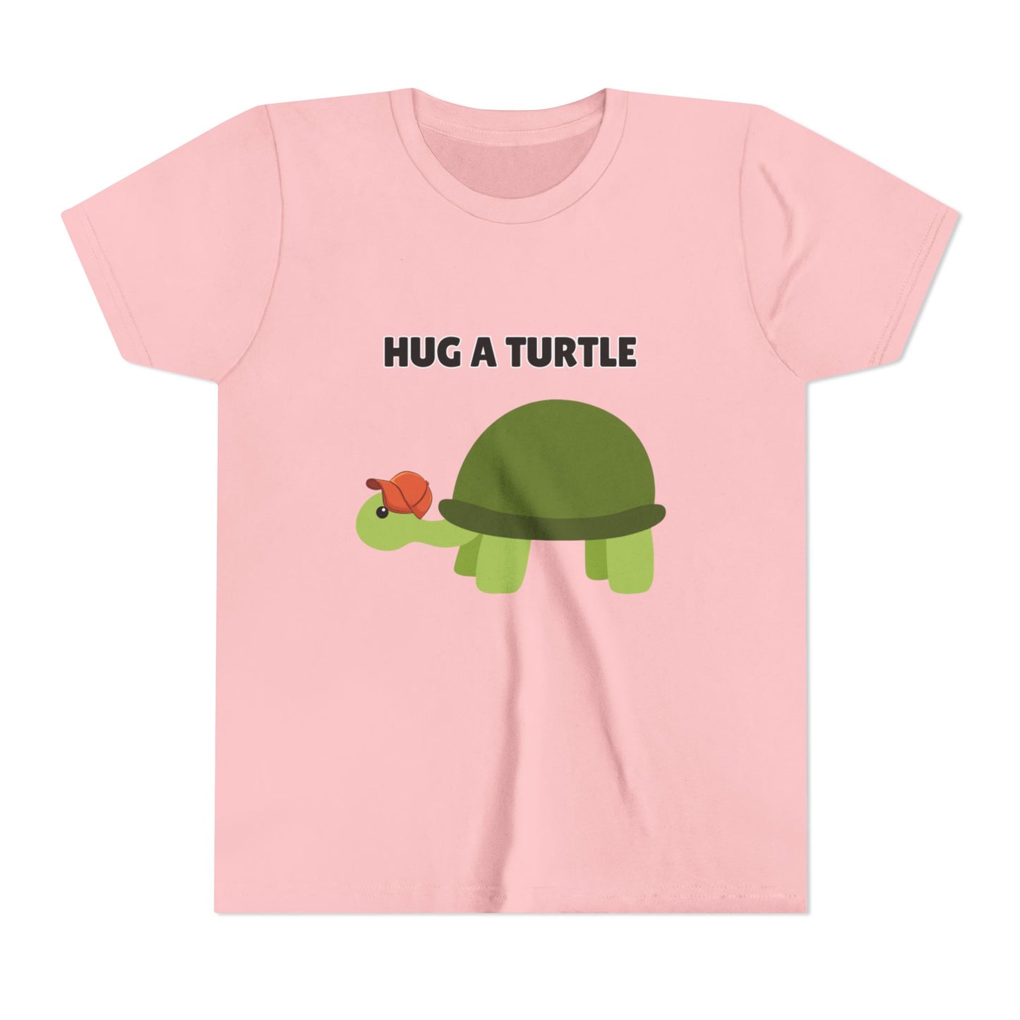Hug a Turtle Youth Tee - Fun Nature Shirt, Children's Gift, Green Turtle Art, Ocean Conservation, Cute Animal Shirt