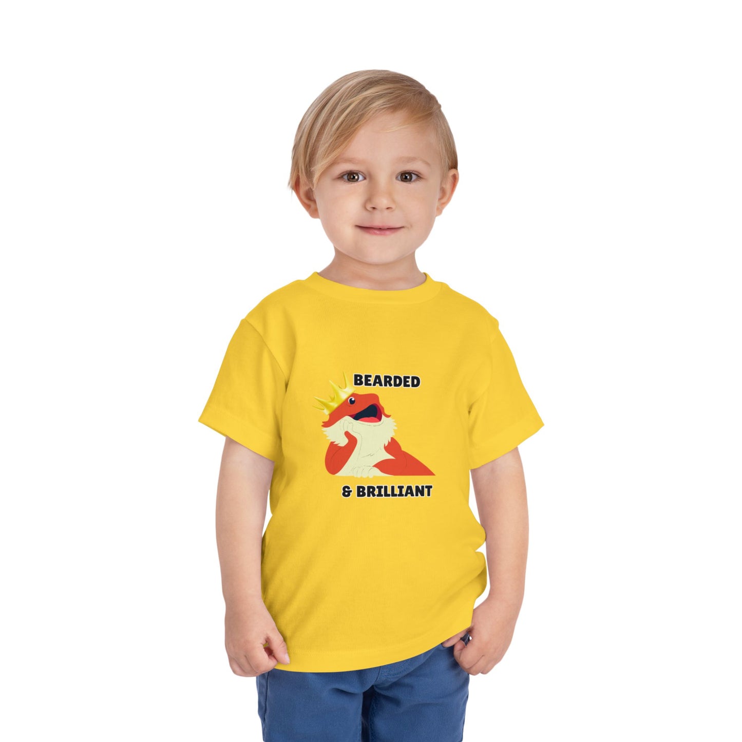 Toddler Sizes: Bearded & Brilliant Bearded Dragon Crown Toddler Tee - Fun Kids Reptile T-Shirt, Playdate Outfit, Unique Toddler Fashion, Cute Child's Clothing