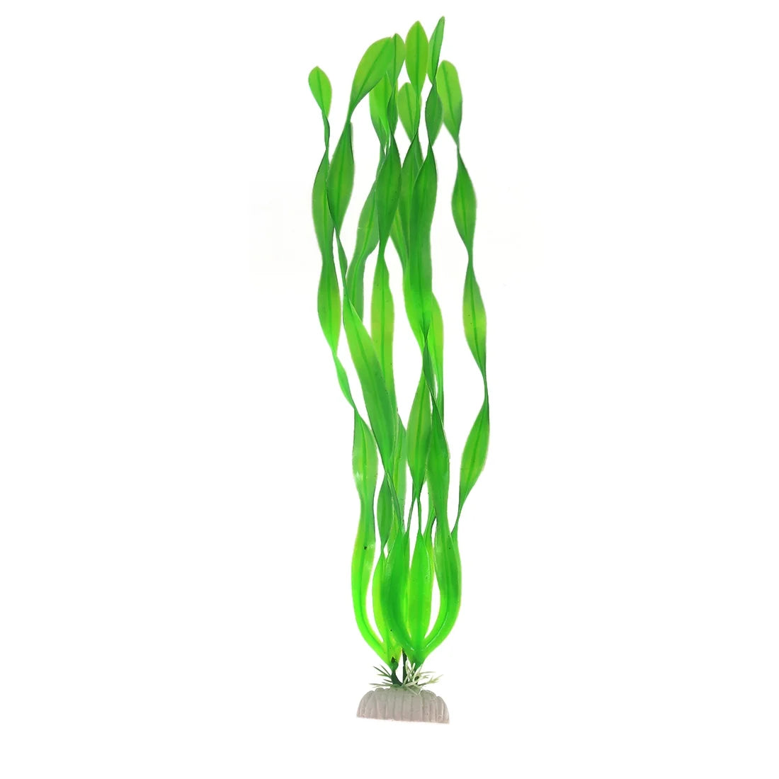 2 Pcs Fish Tank Green Man-Made Aquatic Kelp Grass Plant Ornament 12" Height