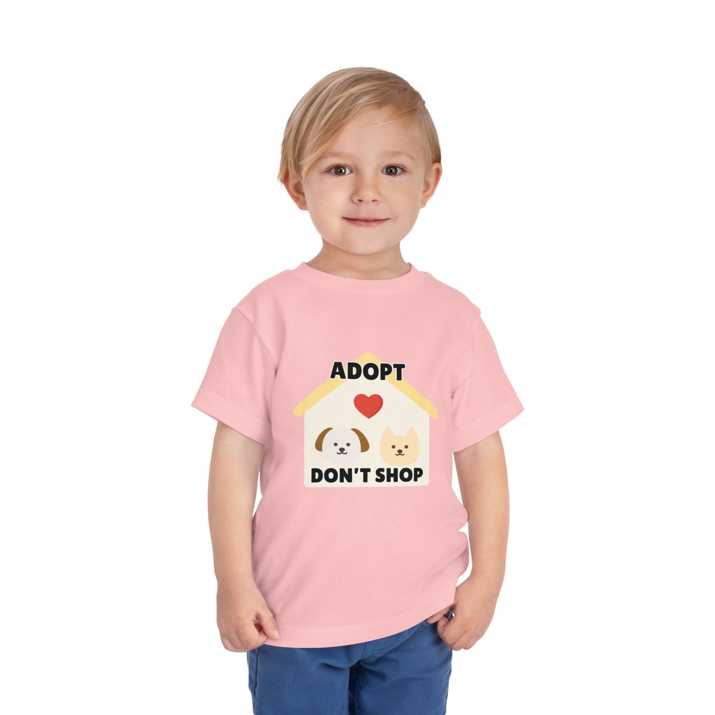 Toddler Sizes: Adopt Don't Shop Toddler Tee, Animal Rescue, Cute Animal Lover Shirt, Kids Apparel, Pet Adoption Awareness, Gift for Animal Lovers